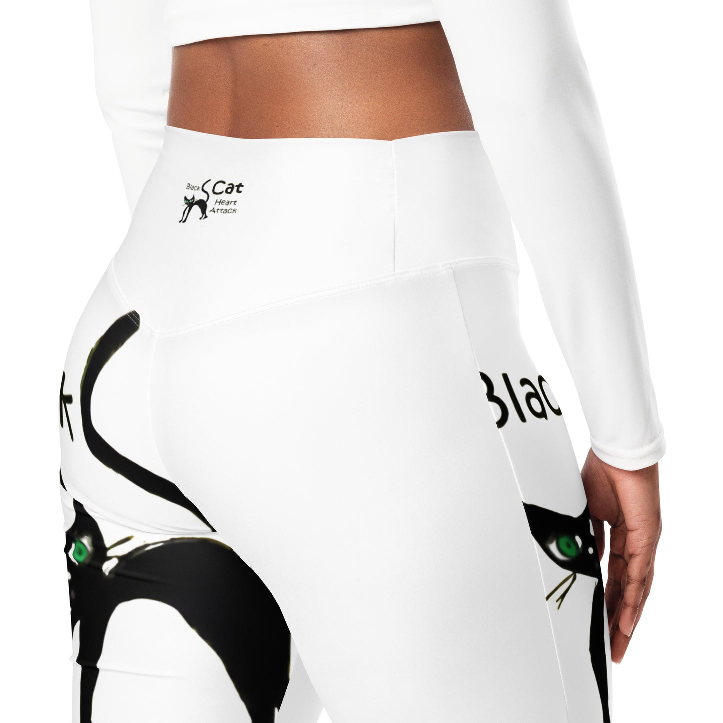 Black Cat Heart Attack Flare leggings