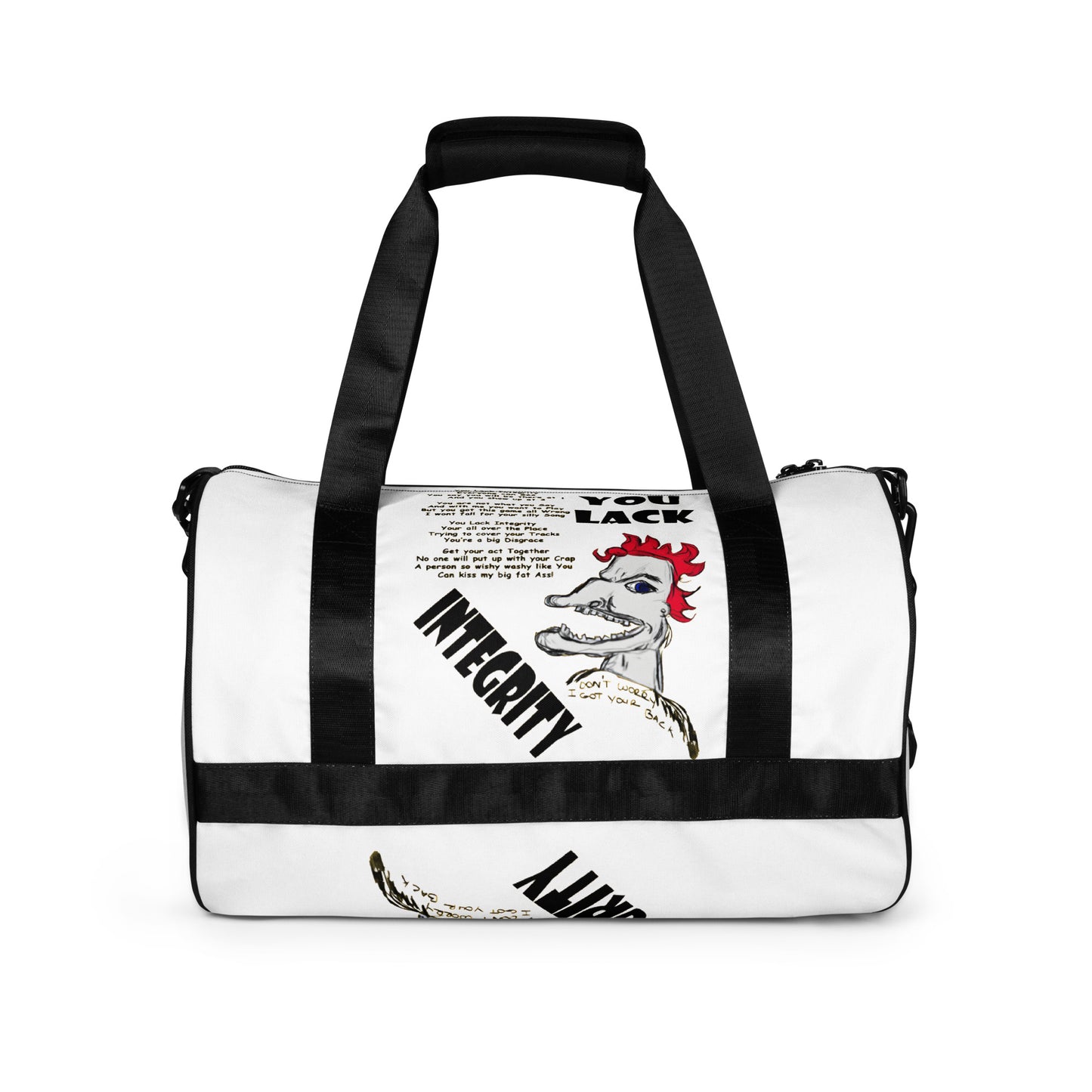 You Lack Integrity All-over print gym bag