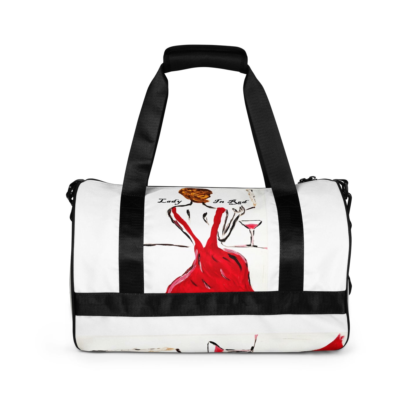 Lady In Red All-over print gym bag