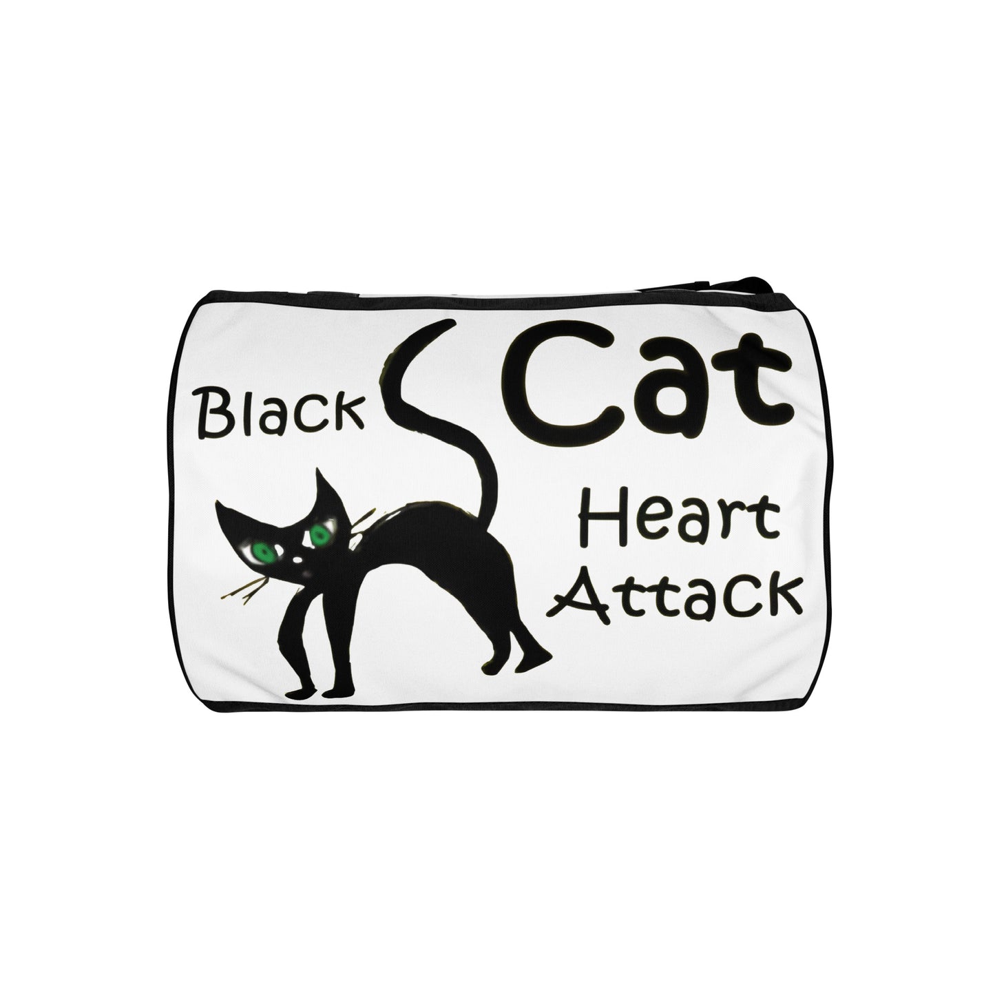 Black Cat Heart Attack All-over print gym bag