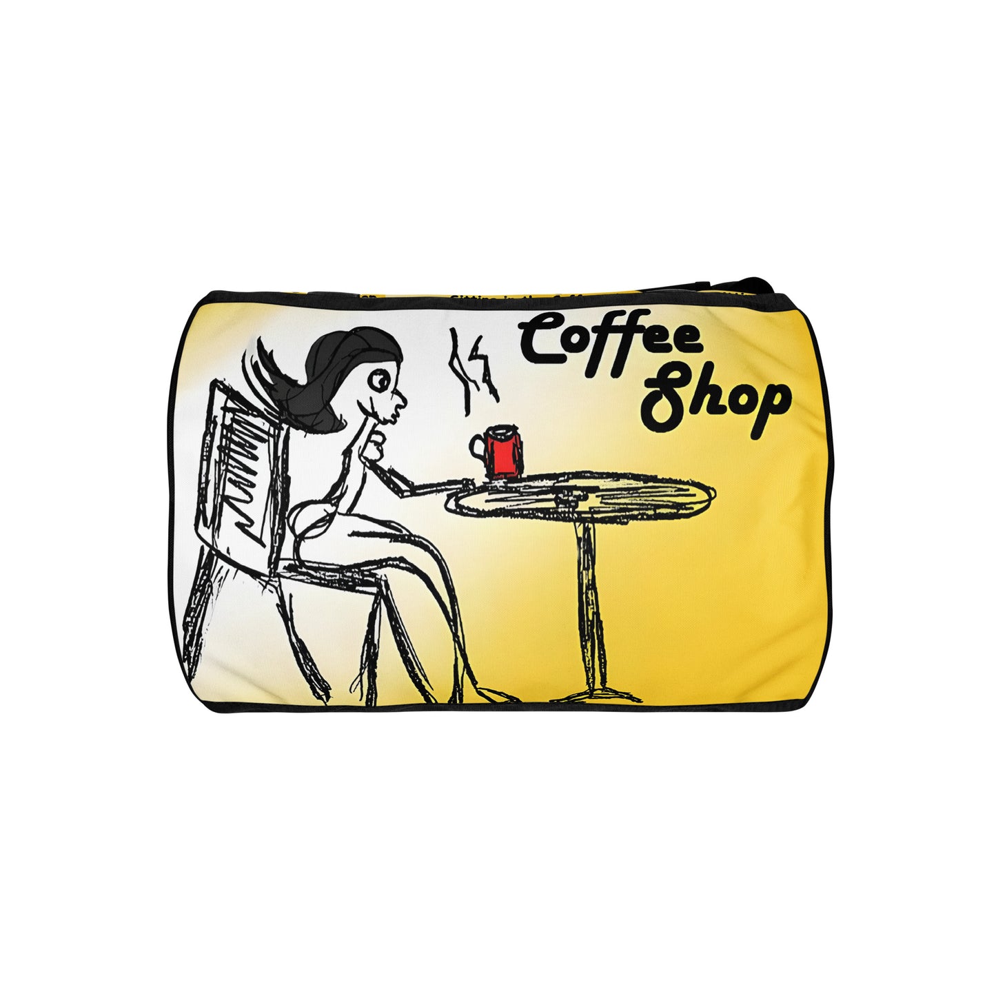 Coffee Shop All-over print gym bag