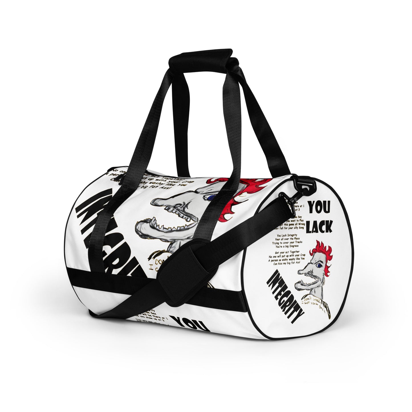 You Lack Integrity All-over print gym bag
