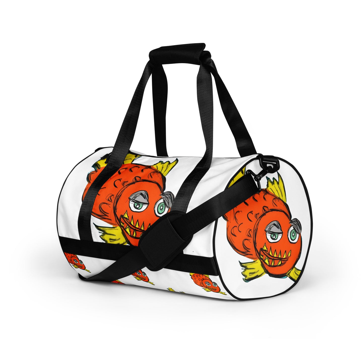 Piranha All-over print gym bag