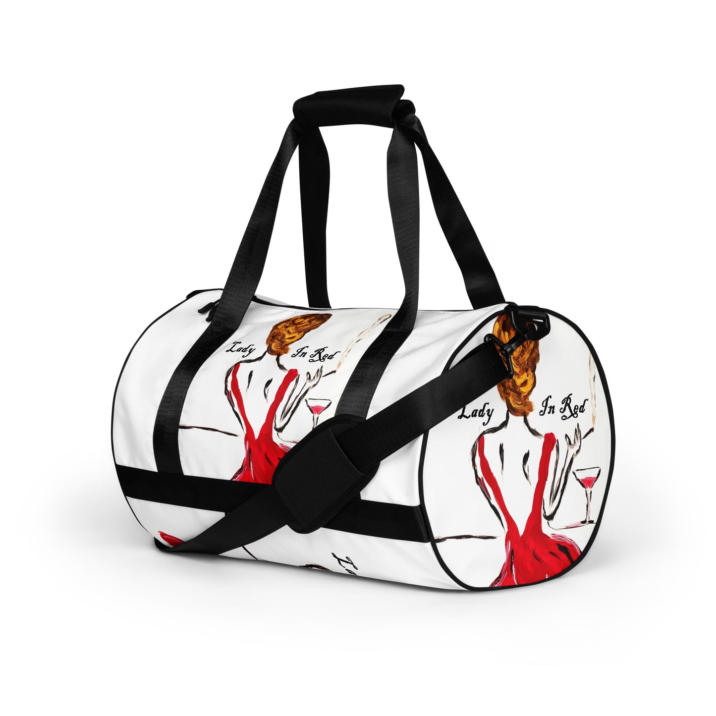 Lady In Red All-over print gym bag