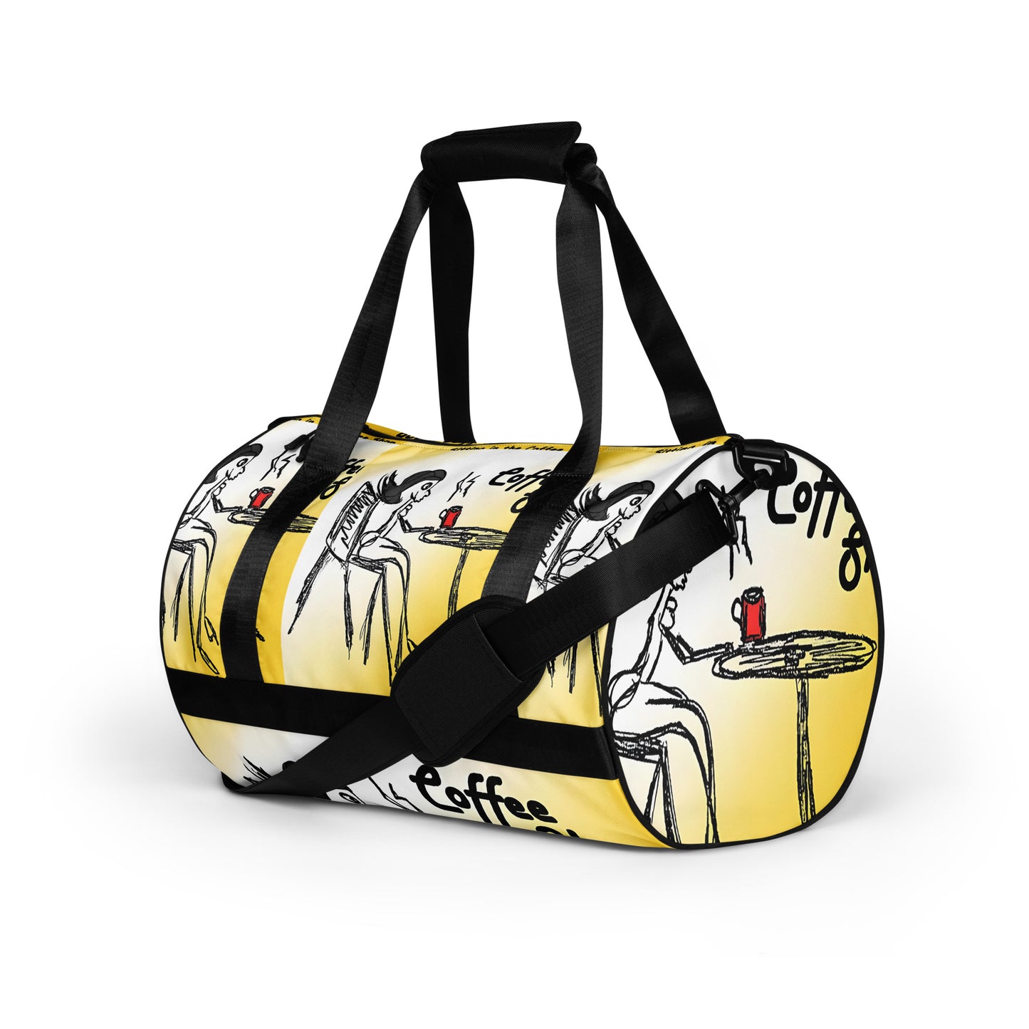 Coffee Shop All-over print gym bag