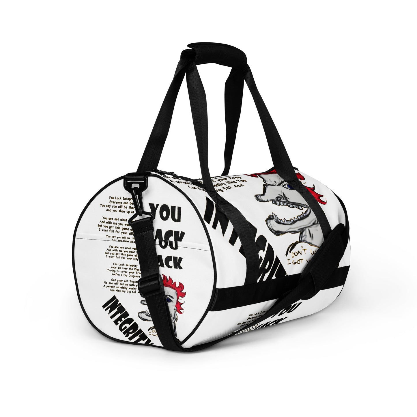You Lack Integrity All-over print gym bag
