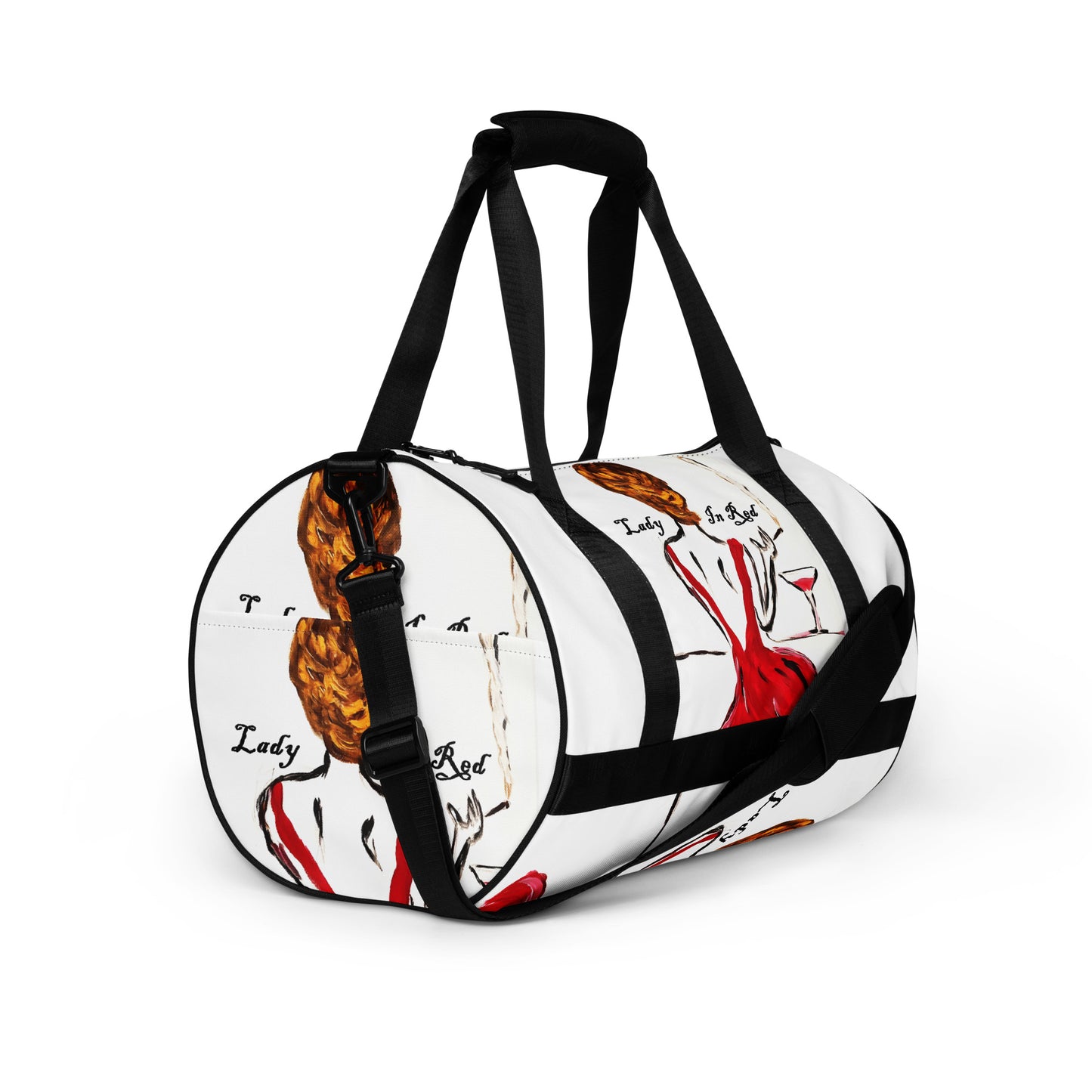 Lady In Red All-over print gym bag