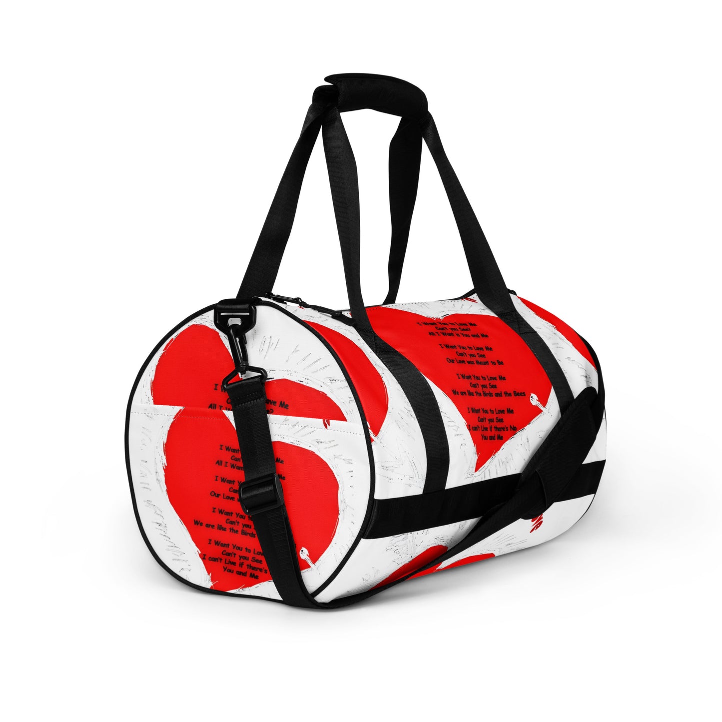 I Want Your Love All-over print gym bag