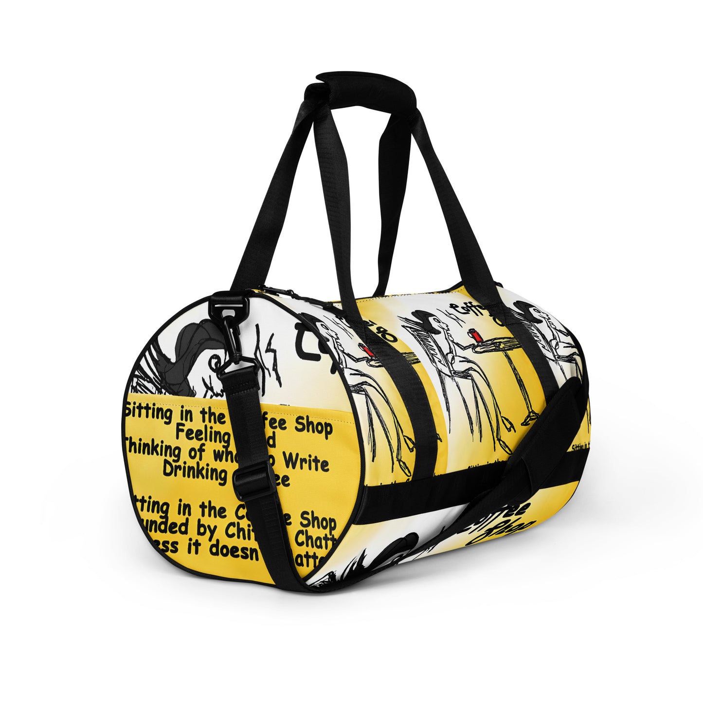 Coffee Shop All-over print gym bag