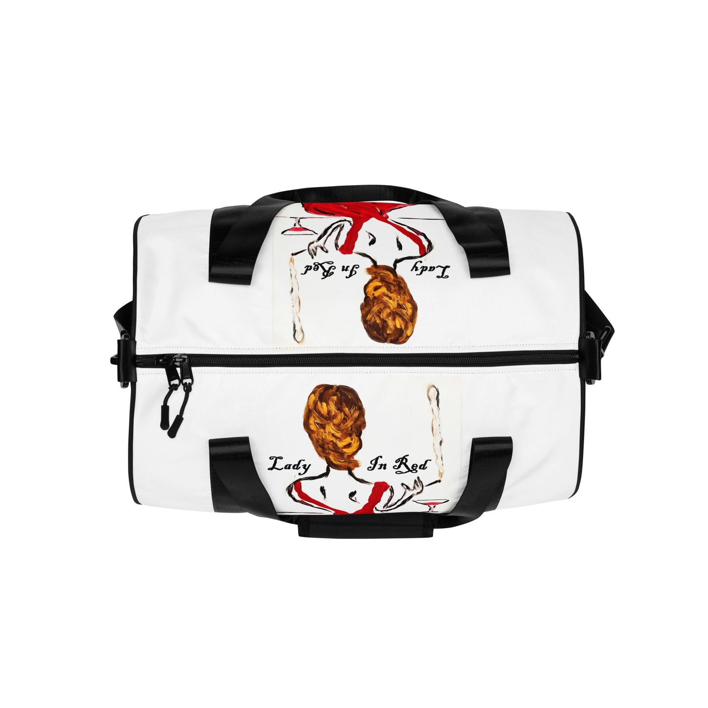 Lady In Red All-over print gym bag