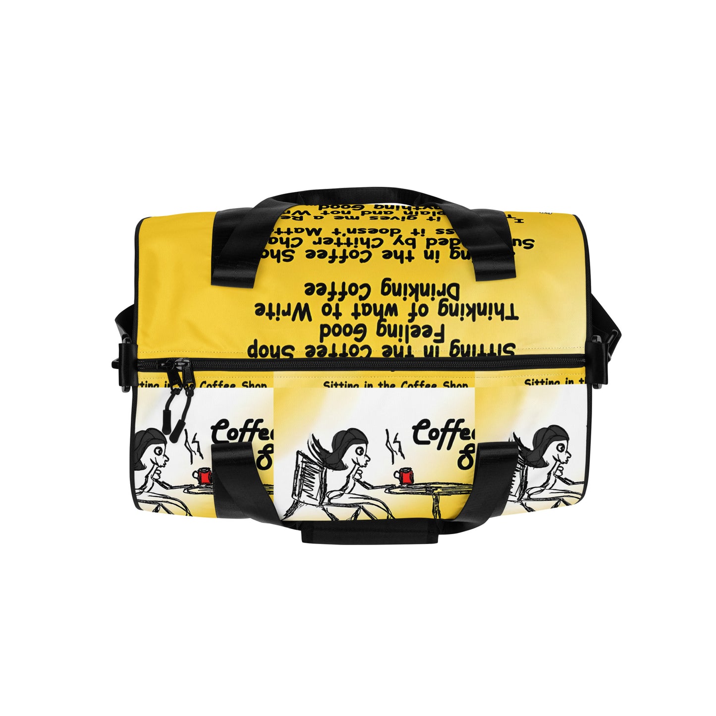 Coffee Shop All-over print gym bag