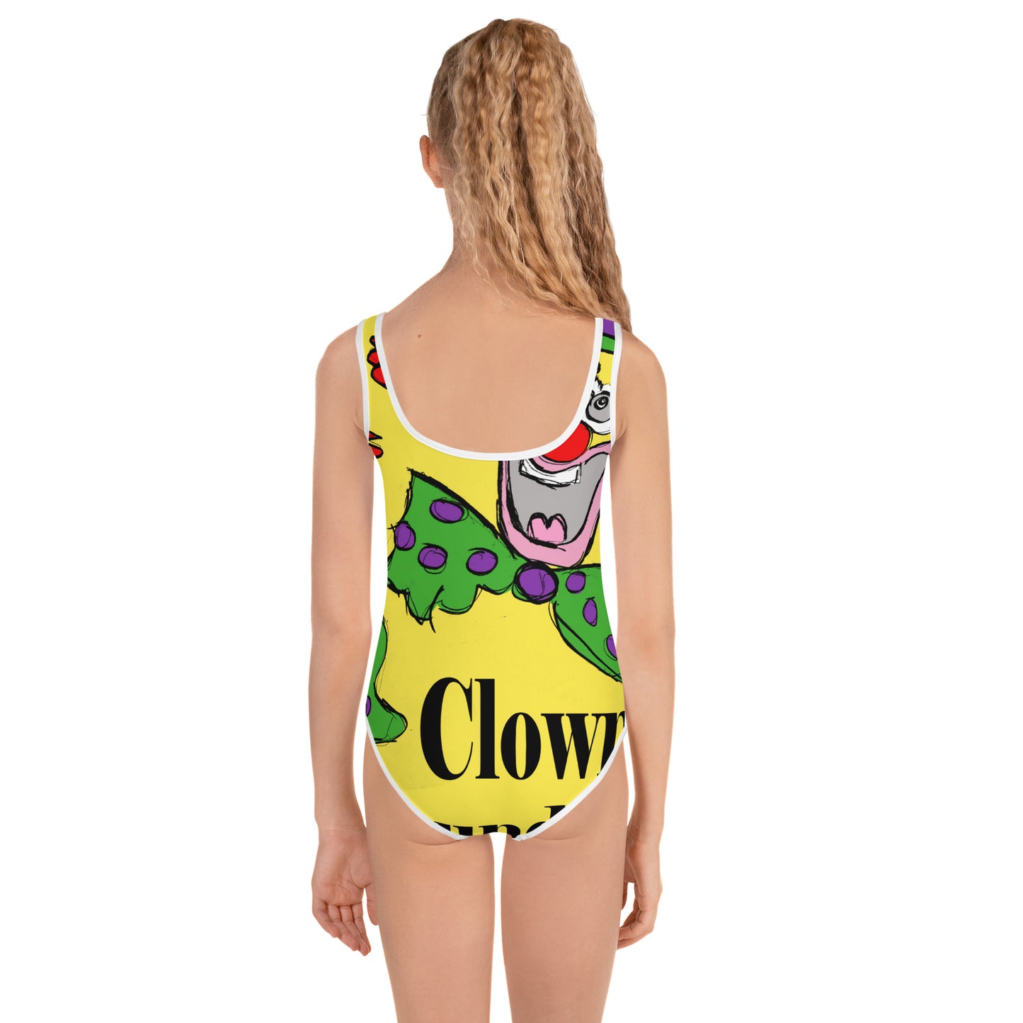Clown Around Town All-Over Print Kids Swimsuit