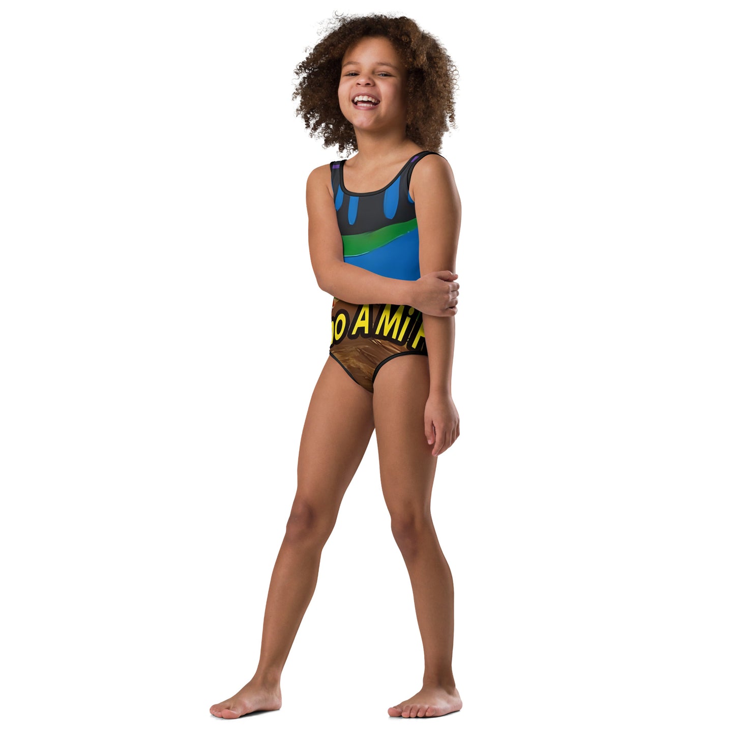 I Love My Panama All-Over Print Kids Swimsuit