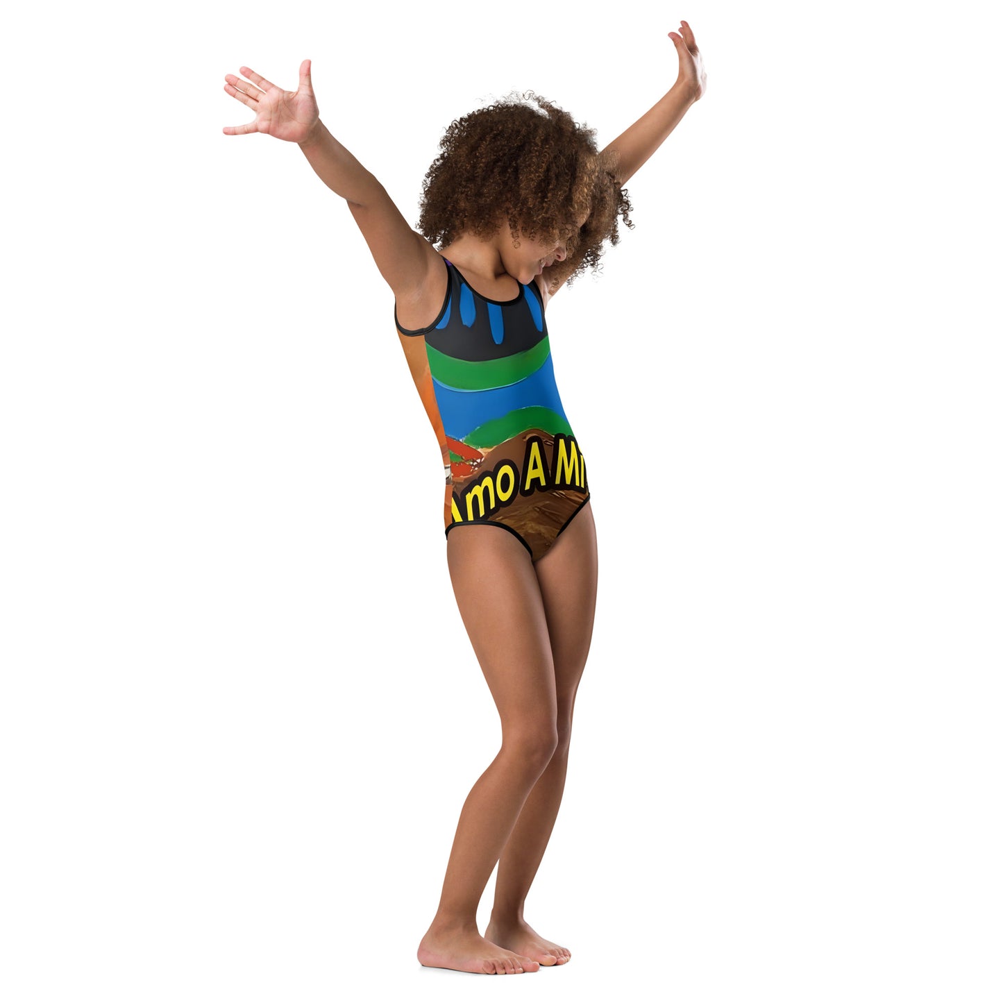 I Love My Panama All-Over Print Kids Swimsuit