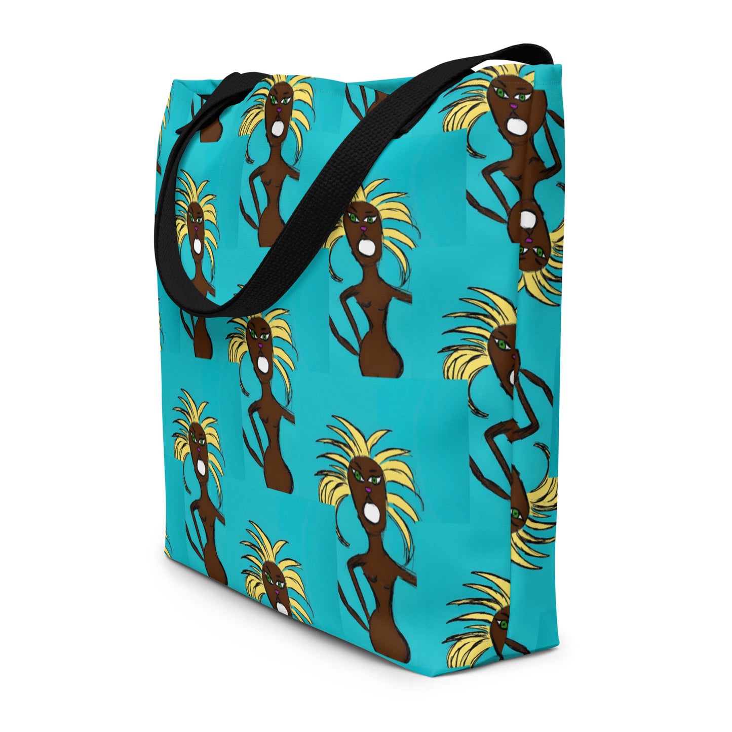 I Hold My World All-Over Print Large Tote Bag