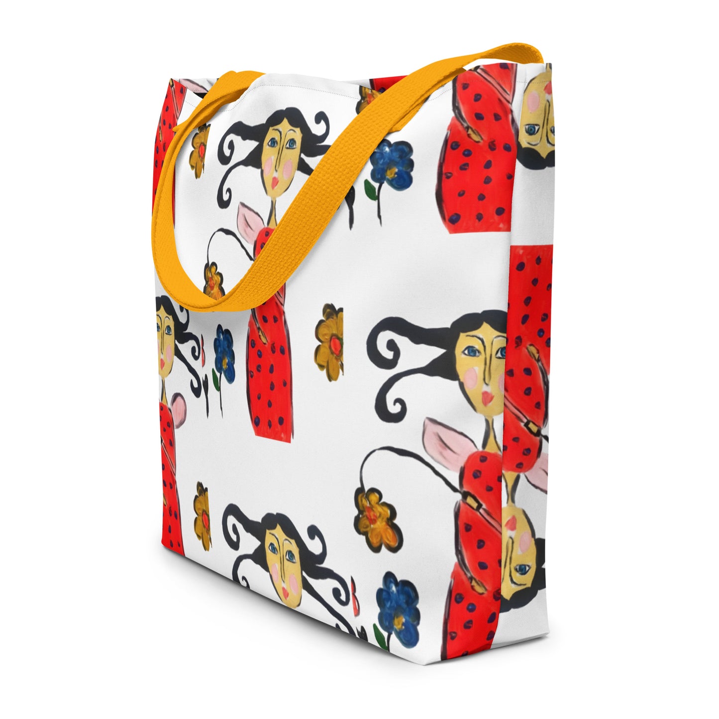 The Lady Bug All-Over Print Large Tote Bag