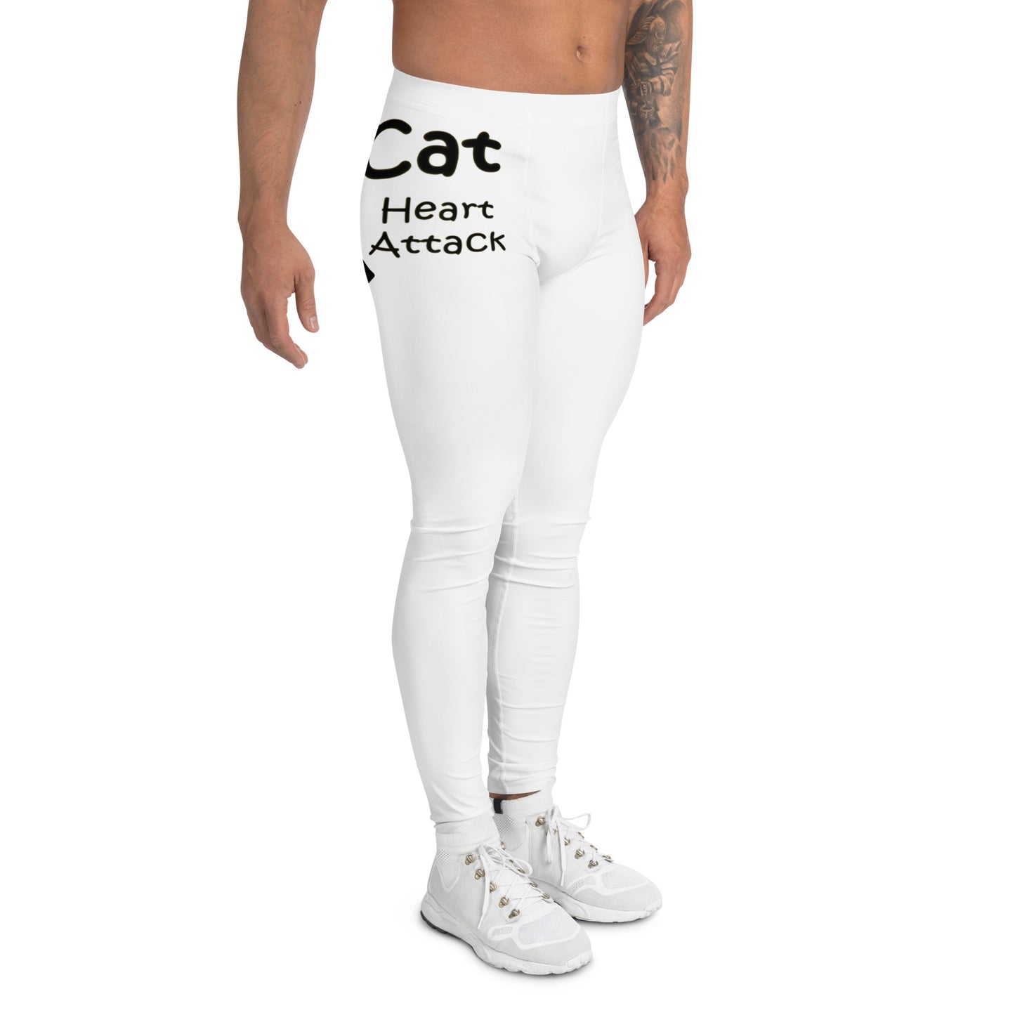 Black Cat Heart Attack Men's Leggings