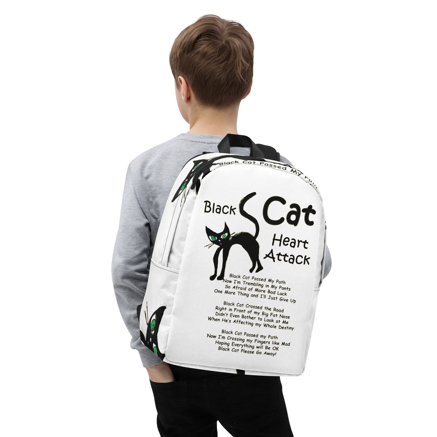 Black Cat Heart Attack Backpack