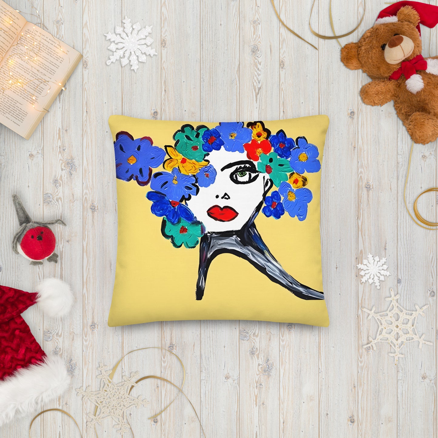 A Day For Flowers Premium Pillow - A Tango to Life