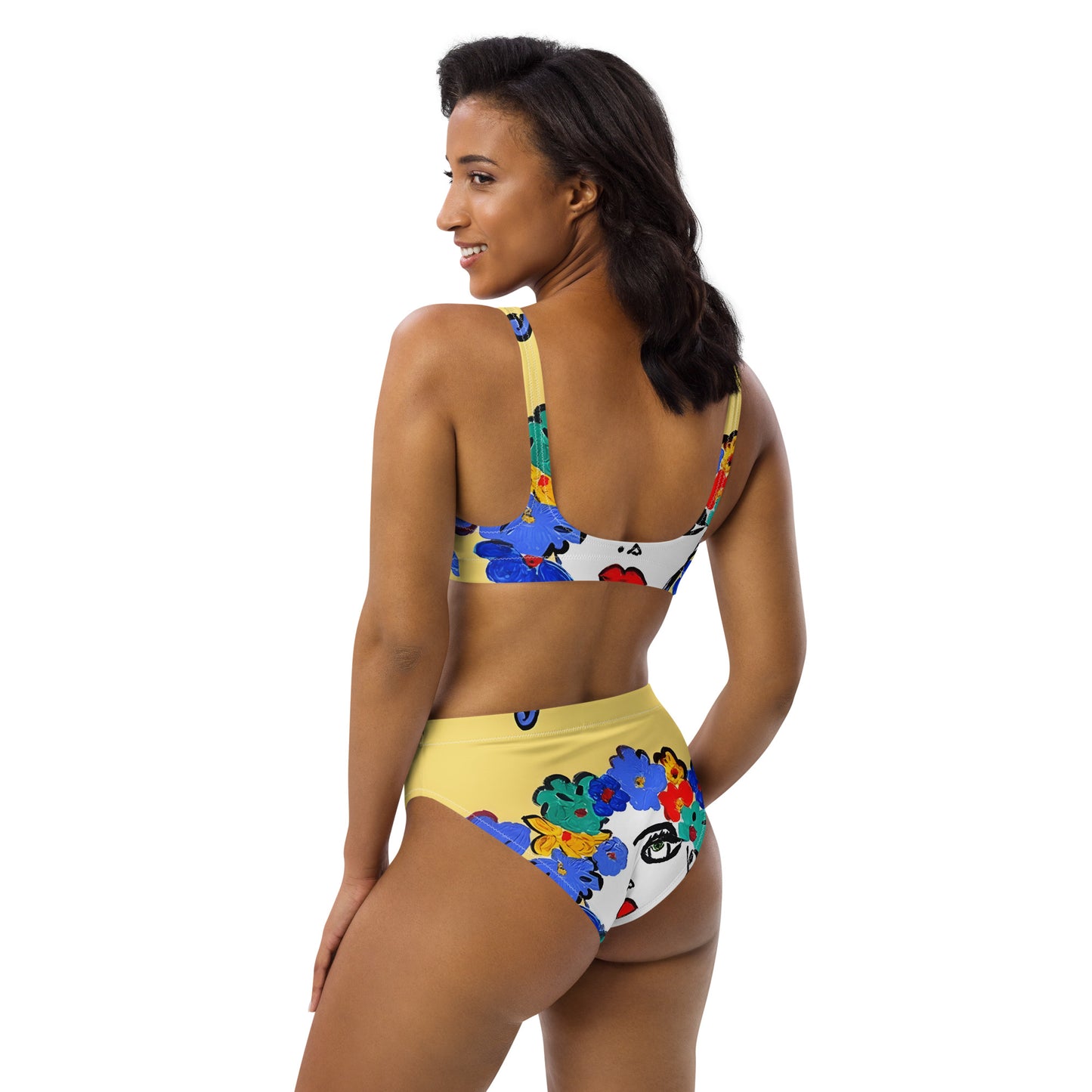 A Day For Flowers Recycled high-waisted bikini