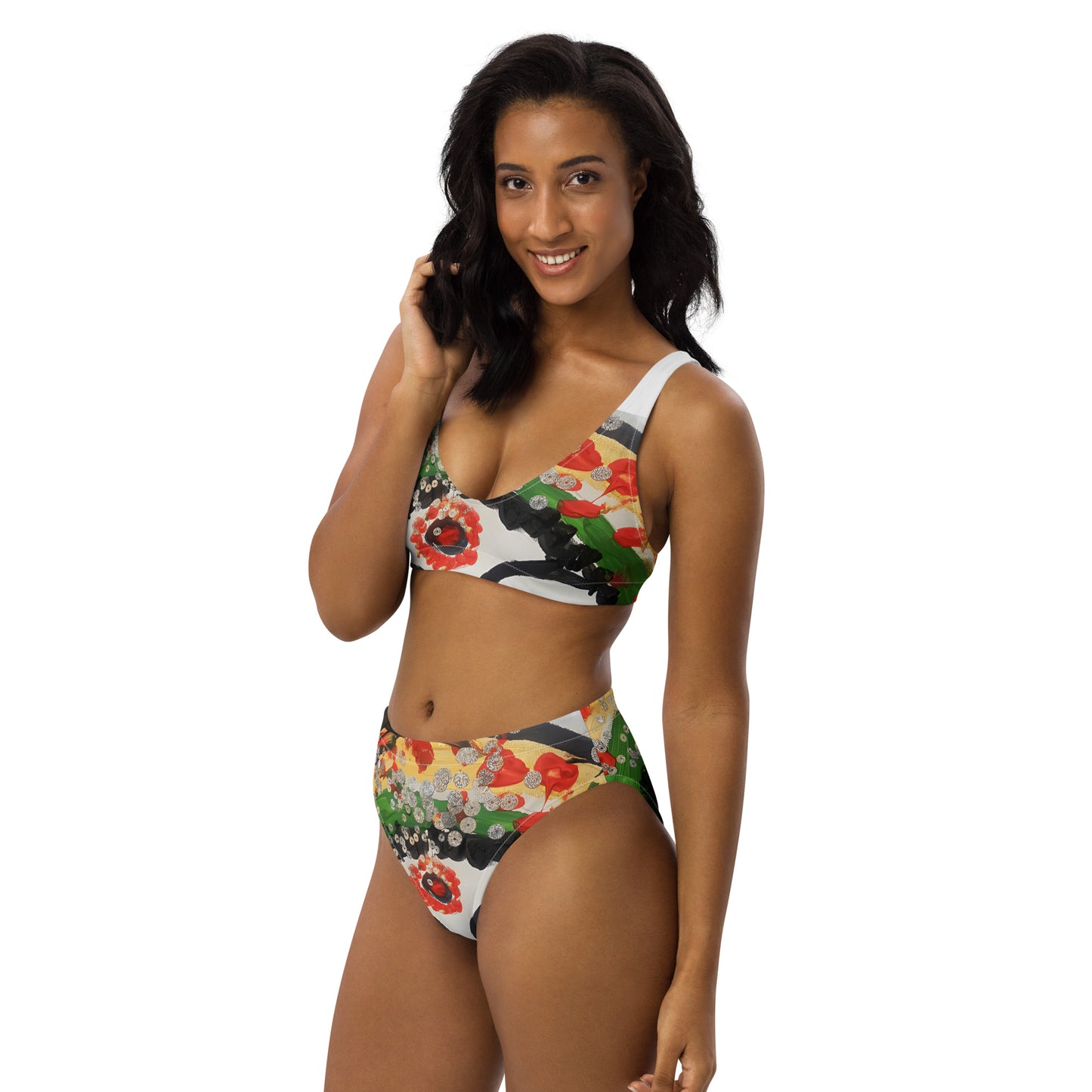 Indian Woman Recycled high-waisted bikini