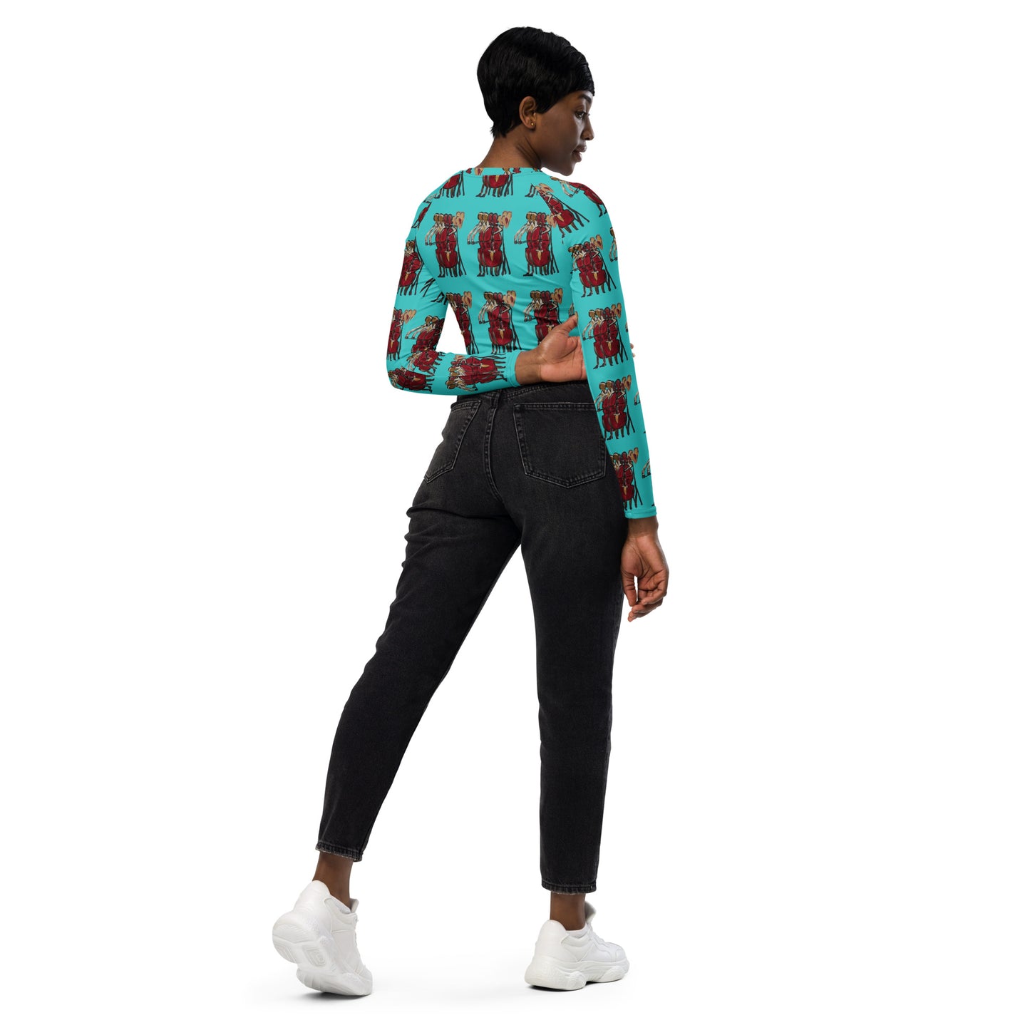 I Will Play You! 2.0 long-sleeve crop top