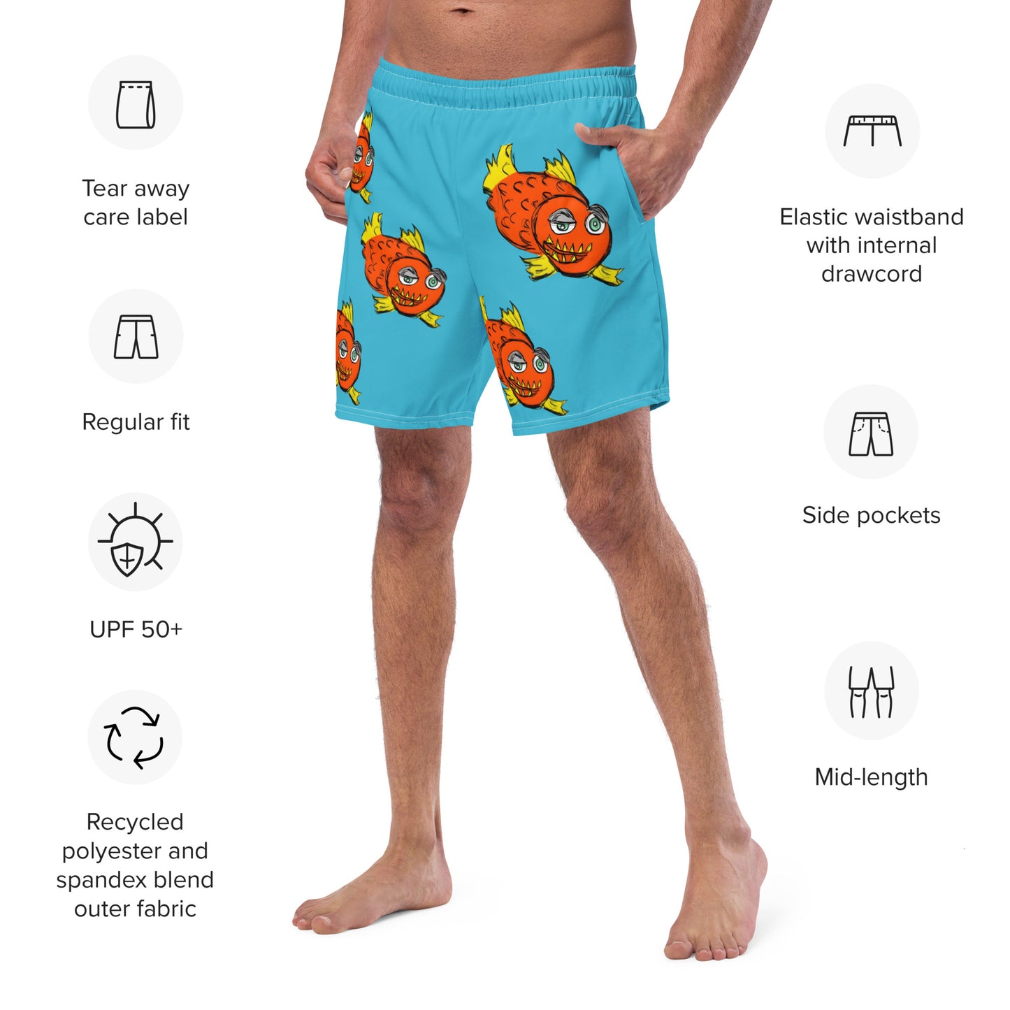 Piranha Men's swim trunks - A Tango to Life