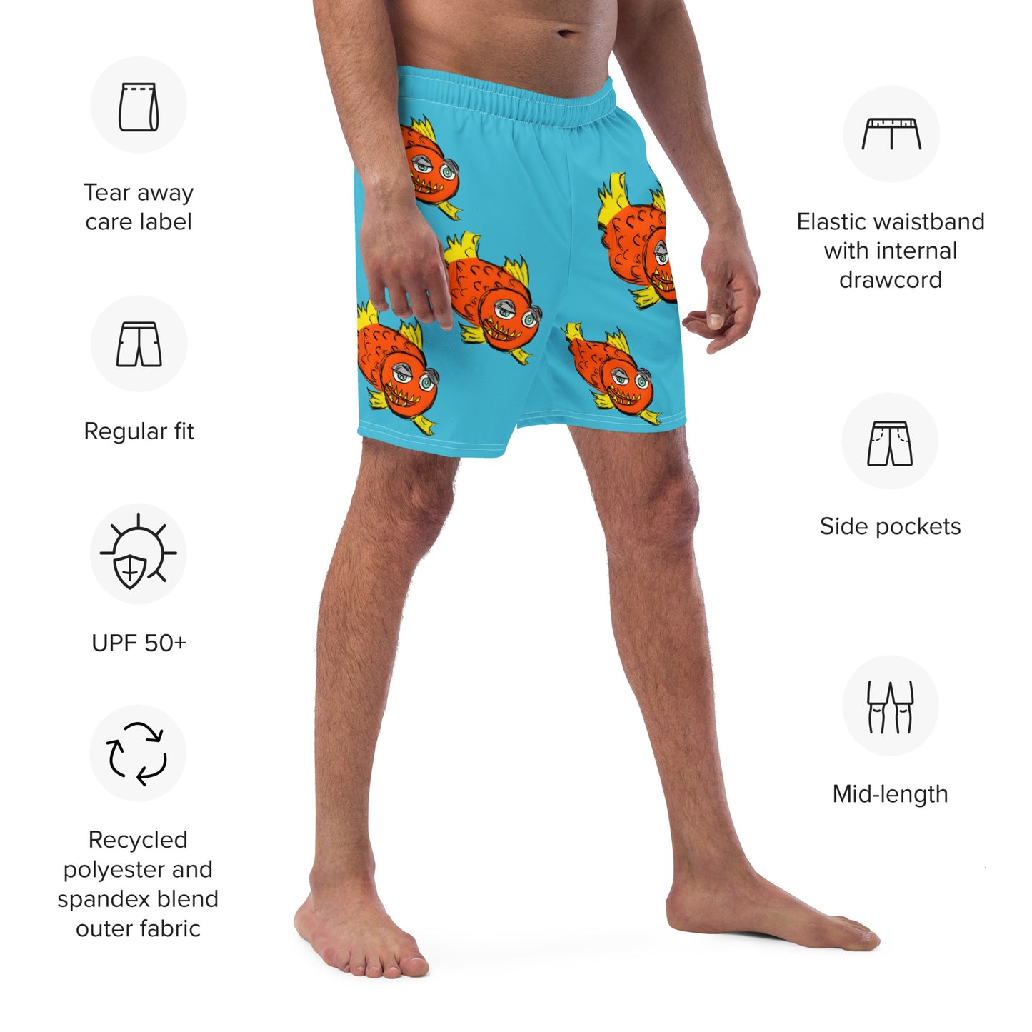 Piranha Men's swim trunks - A Tango to Life