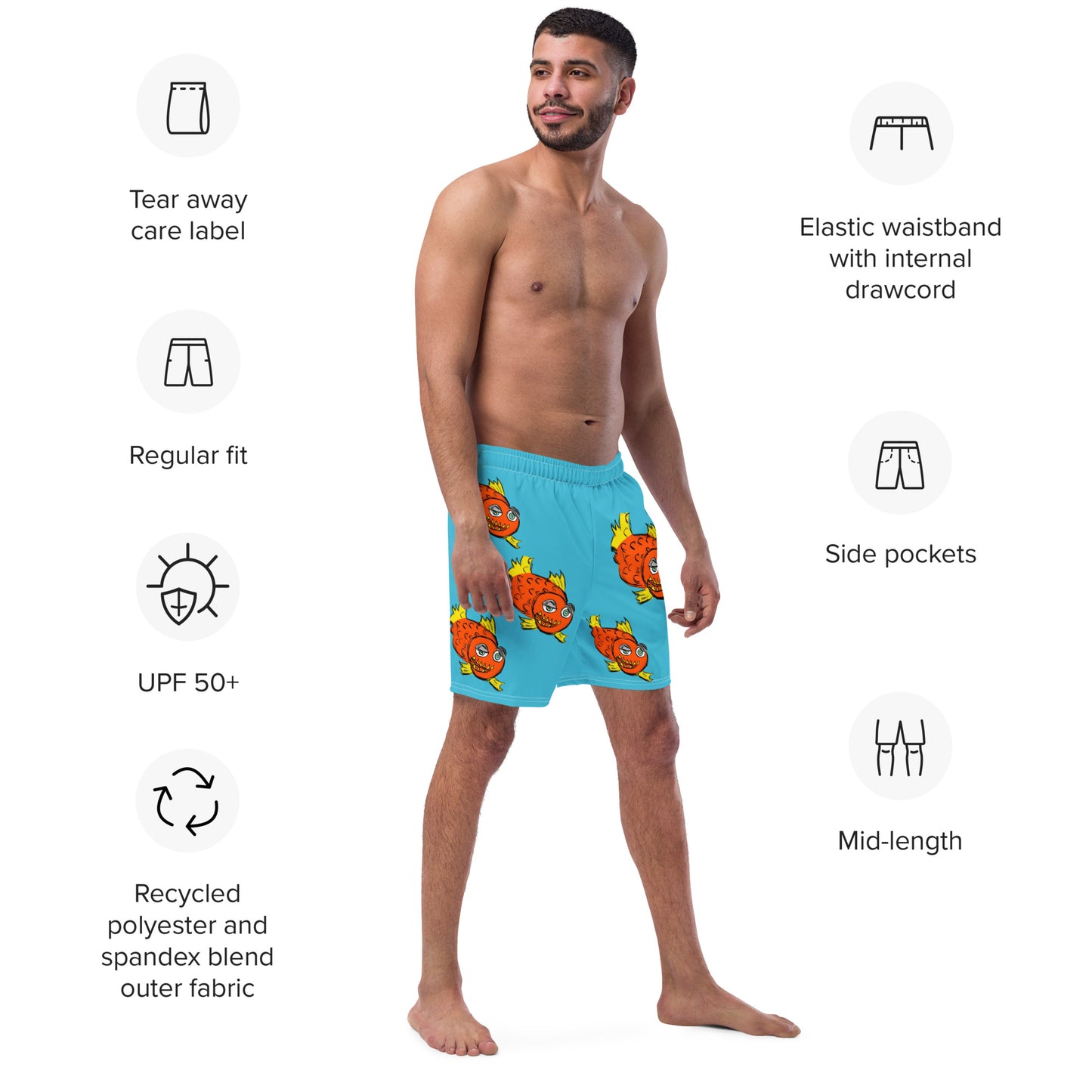 Piranha Men's swim trunks - A Tango to Life