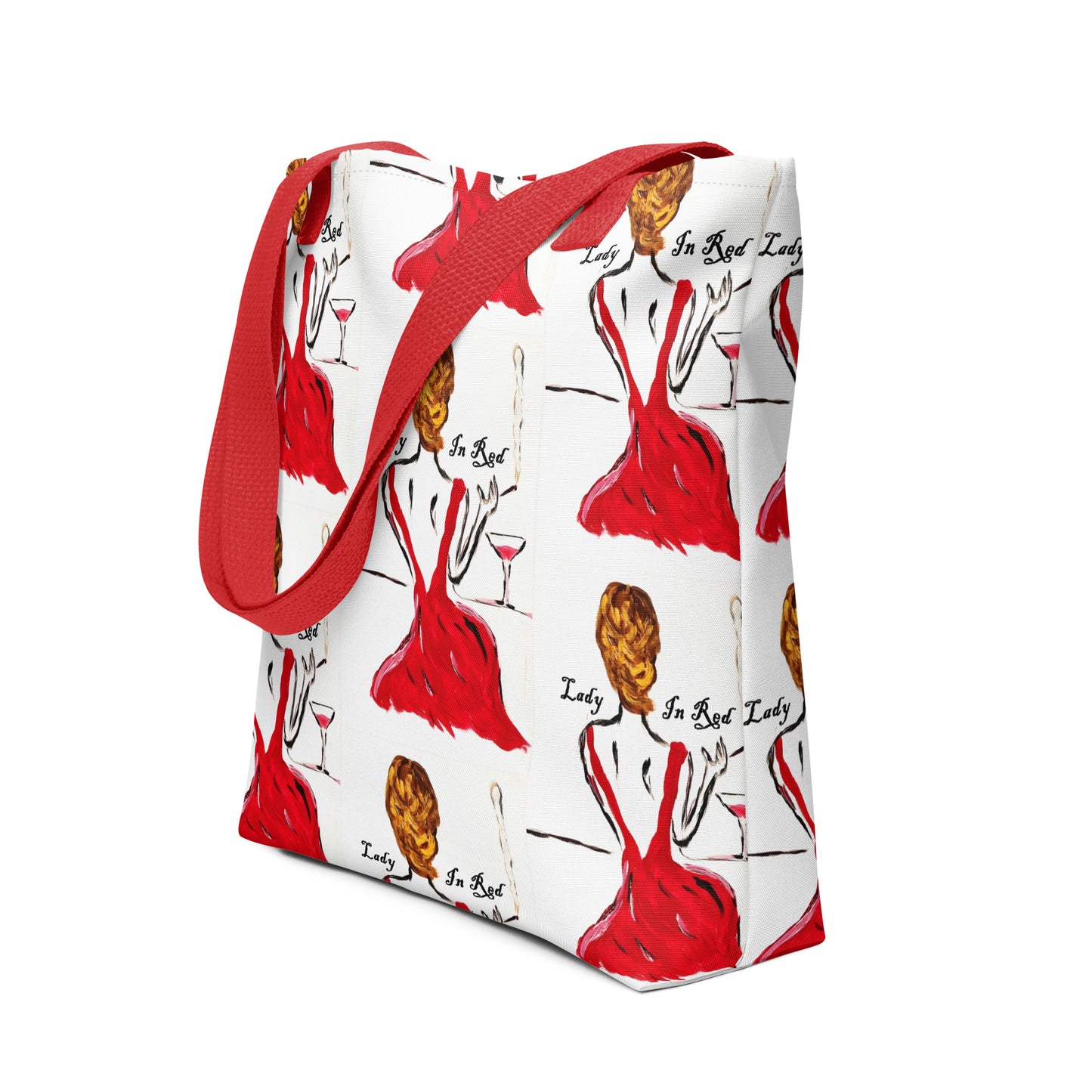 Lady In Red Tote bag