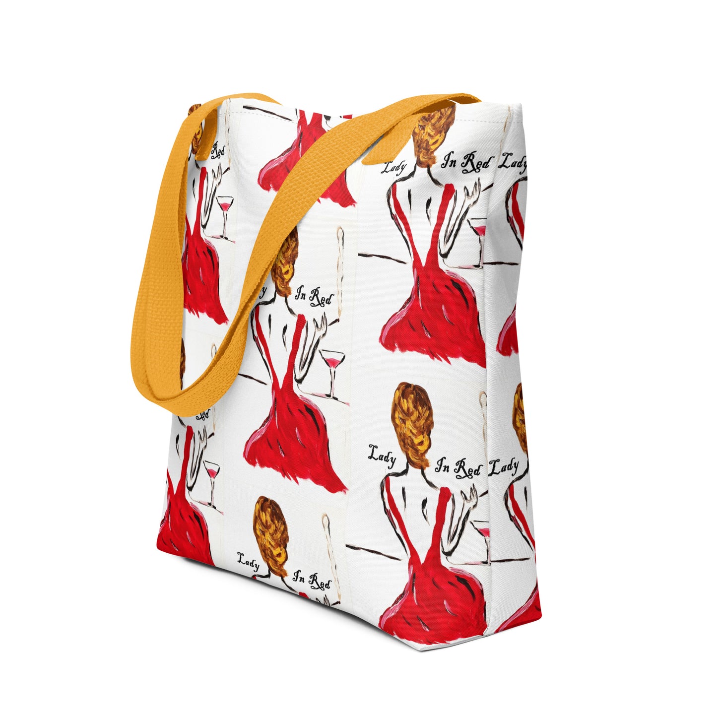 Lady In Red Tote bag