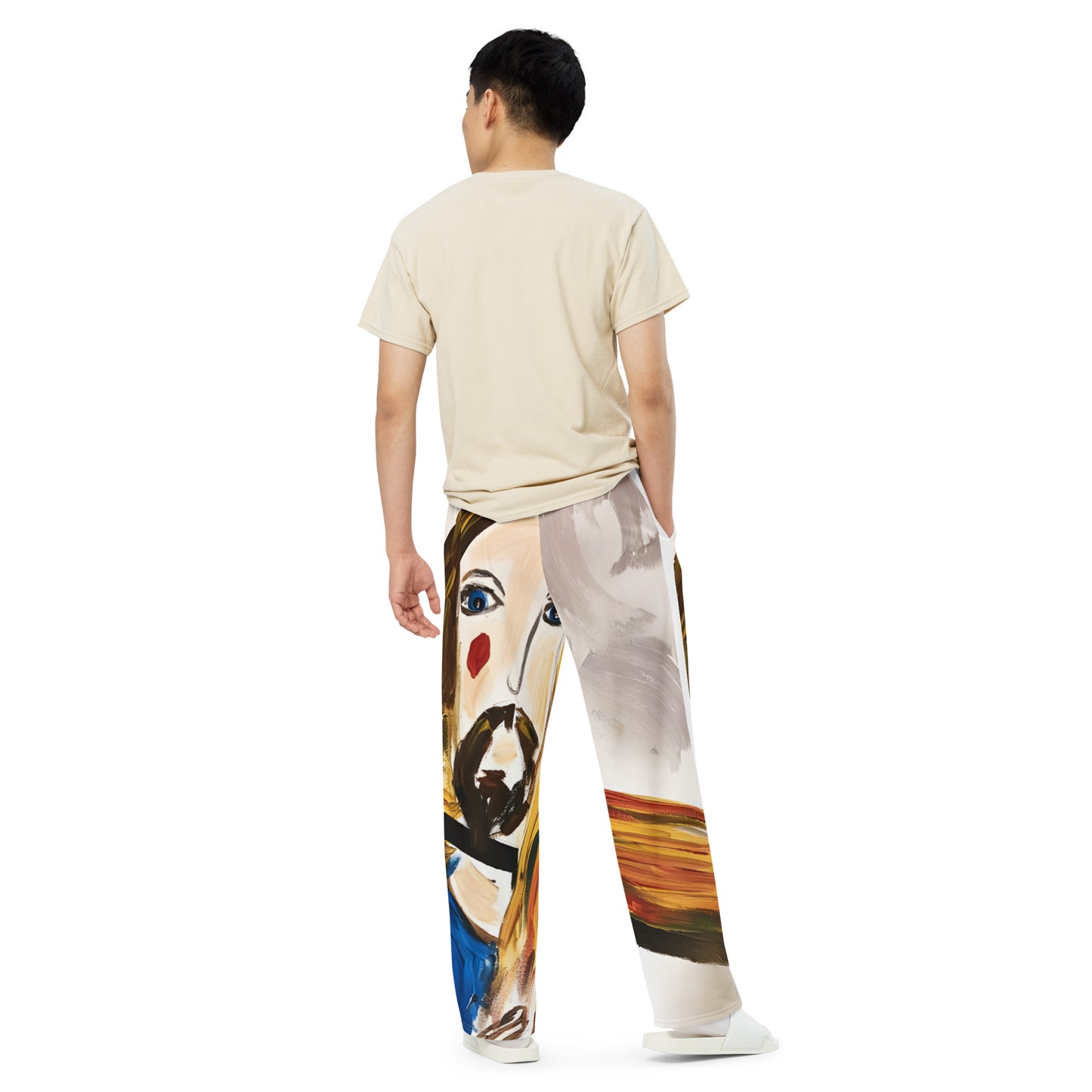 Jesus Cristo All-over print unisex wide-leg pants