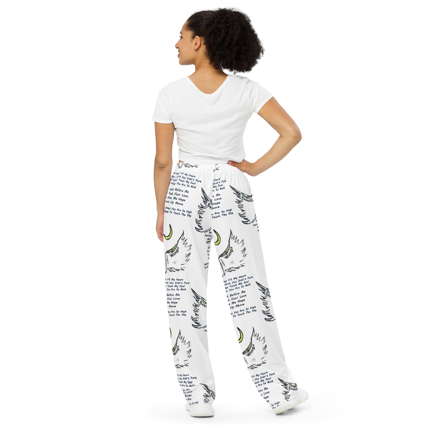 Beautiful Wings All-over print unisex wide-leg pants
