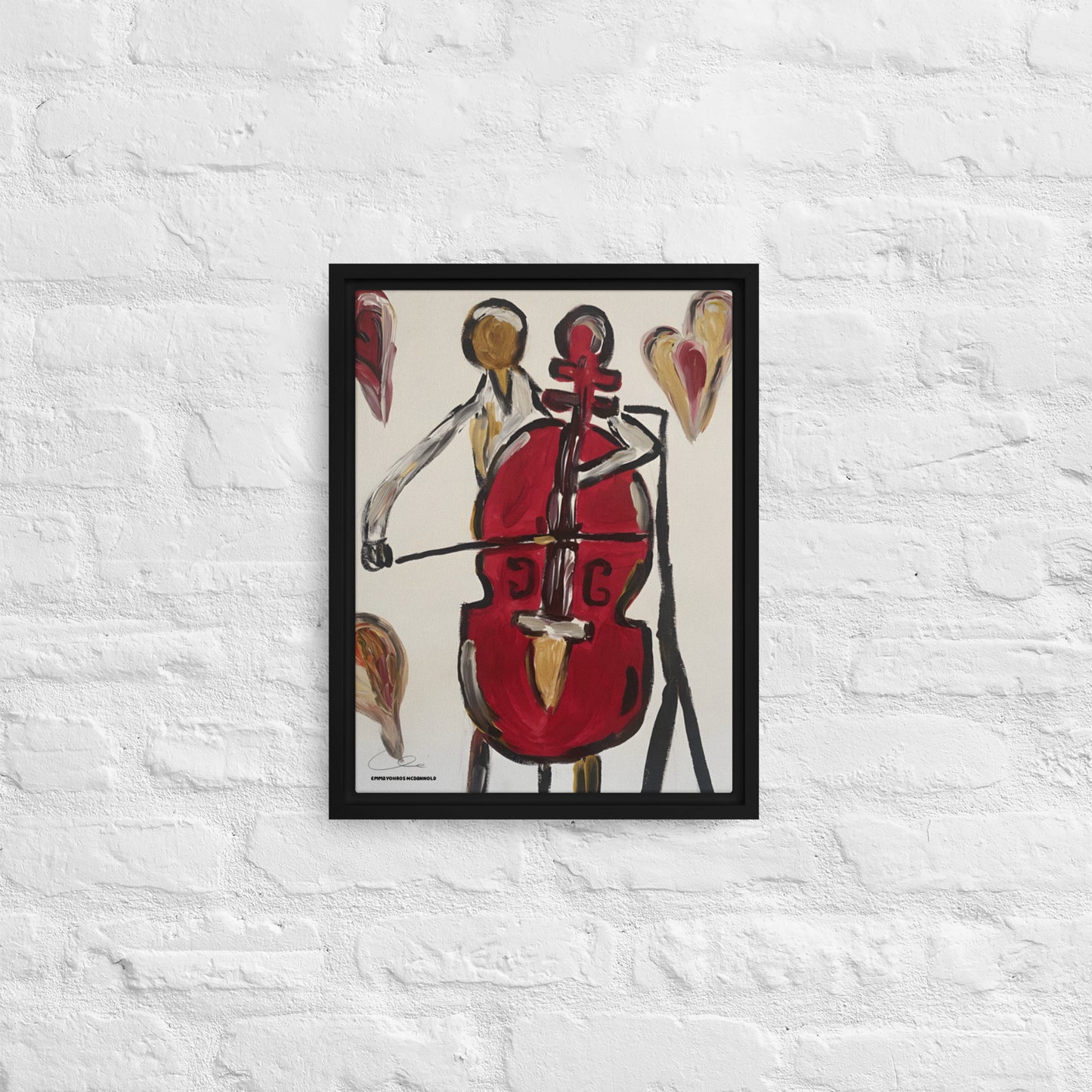 I Will Play You Framed canvas