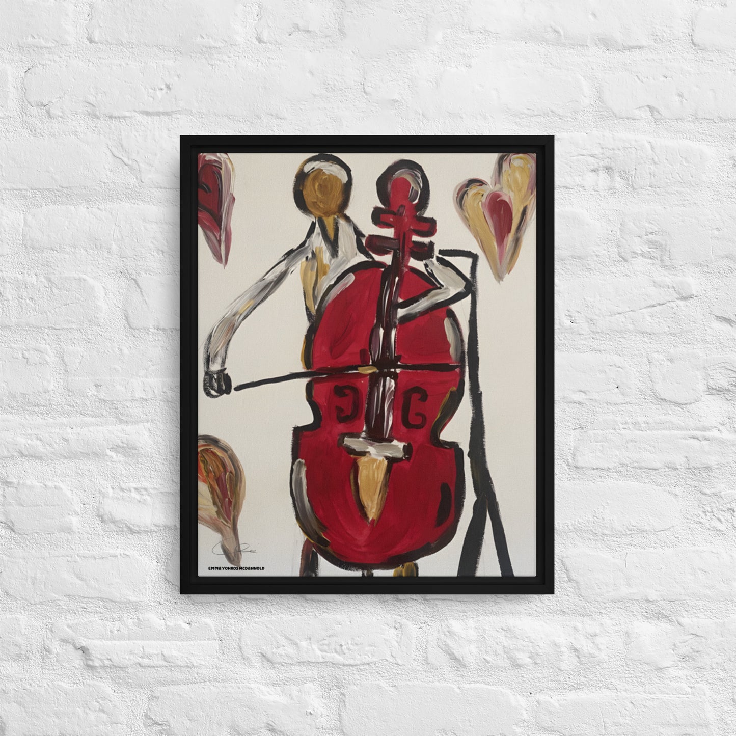 I Will Play You Framed canvas