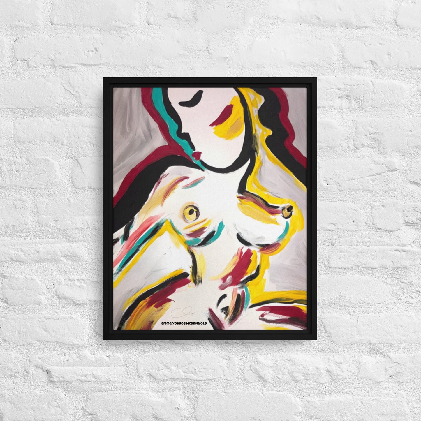 Love To See You In The Raw Framed canvas