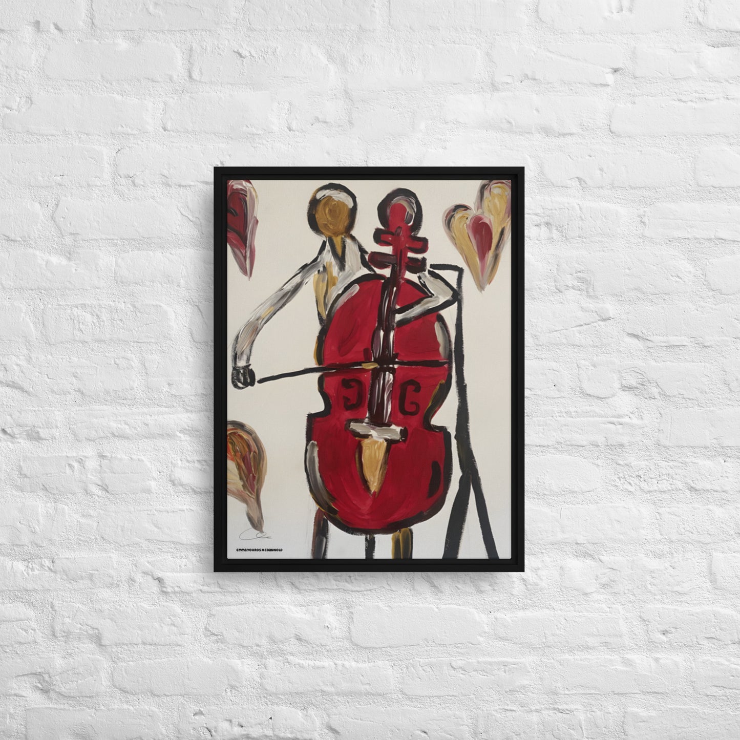 I Will Play You Framed canvas
