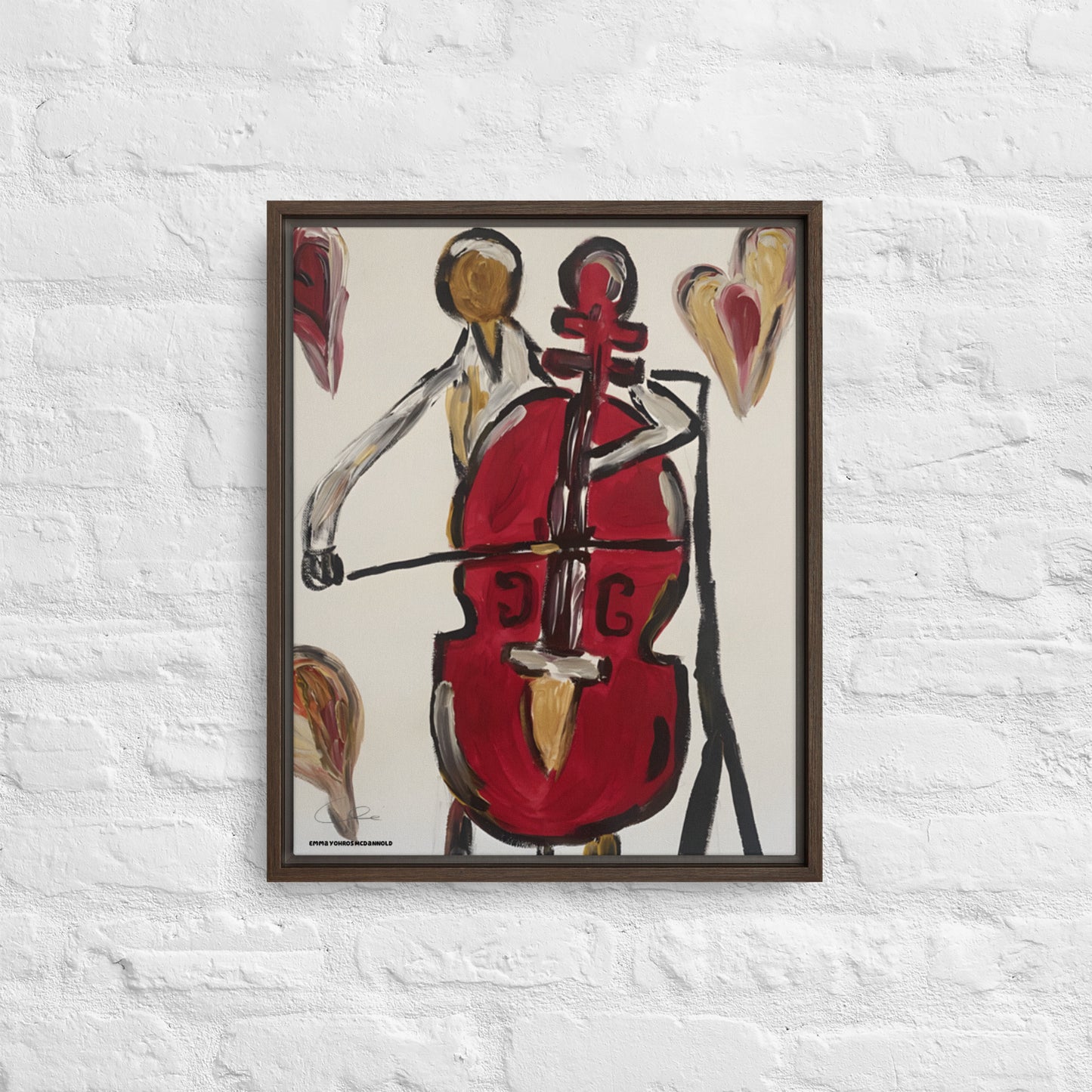 I Will Play You Framed canvas