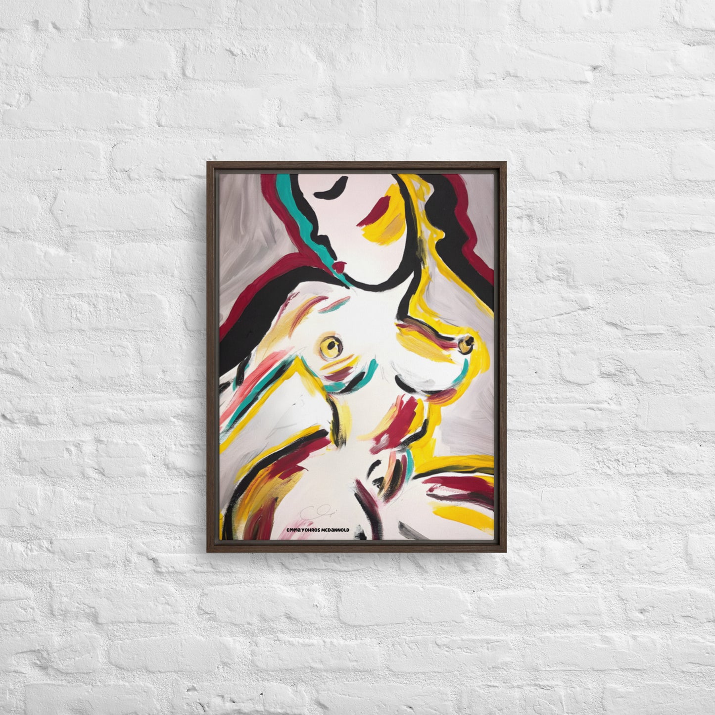 Love To See You In The Raw Framed canvas