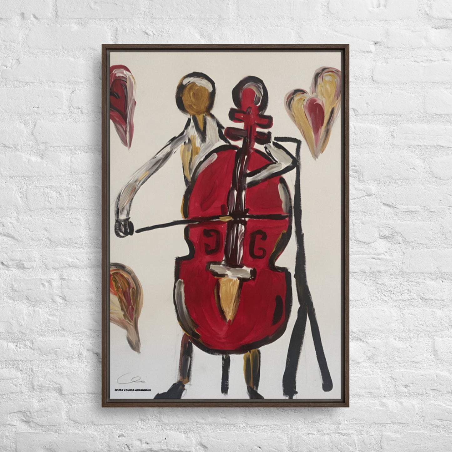 I Will Play You Framed canvas