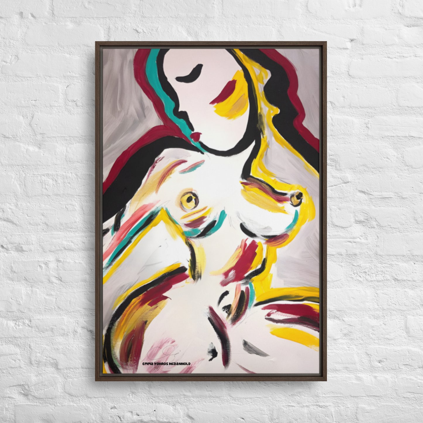 Love To See You In The Raw Framed canvas