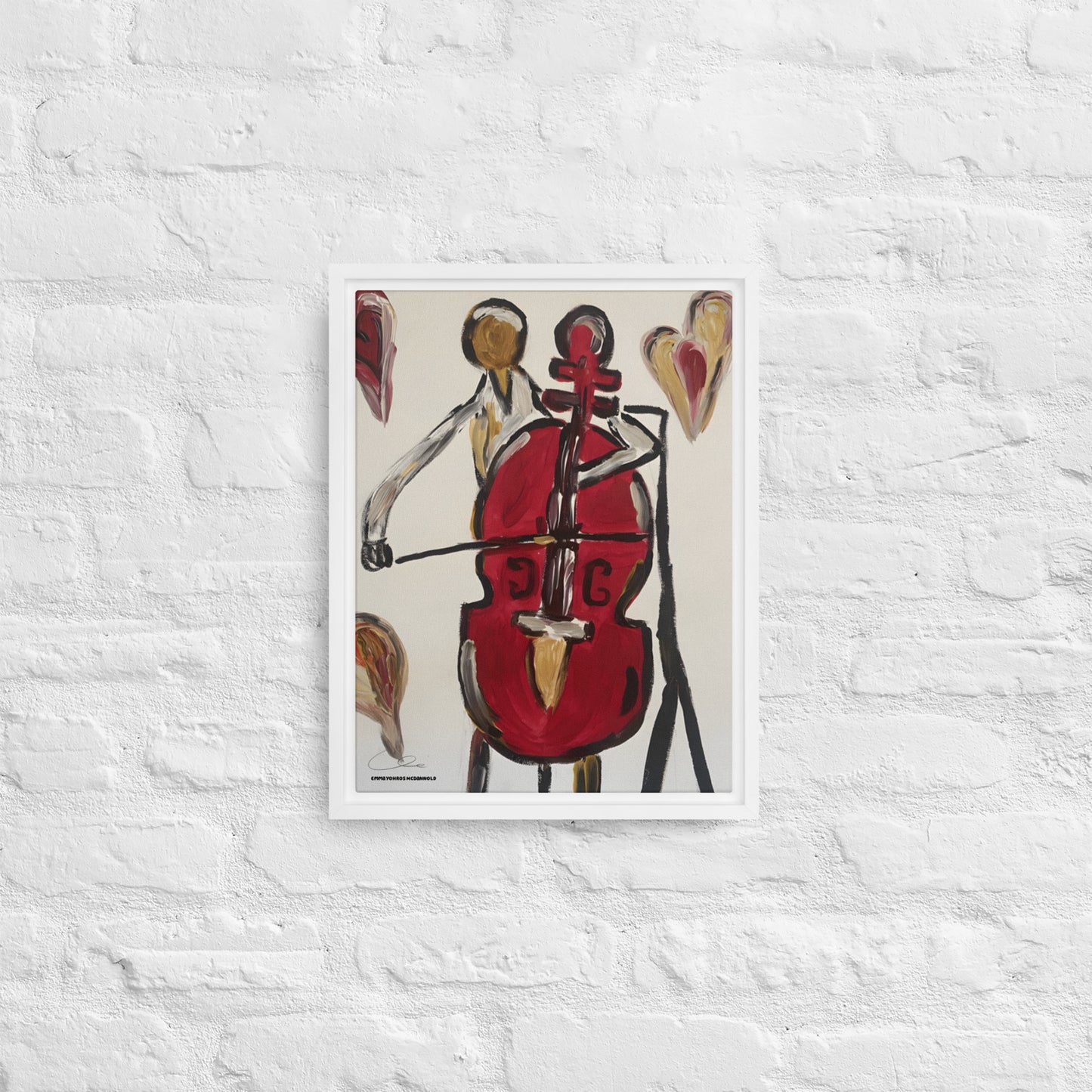 I Will Play You Framed canvas
