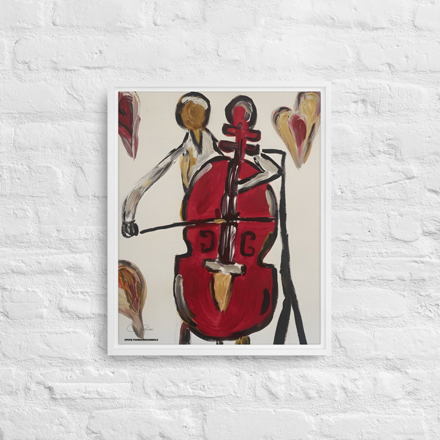 I Will Play You Framed canvas