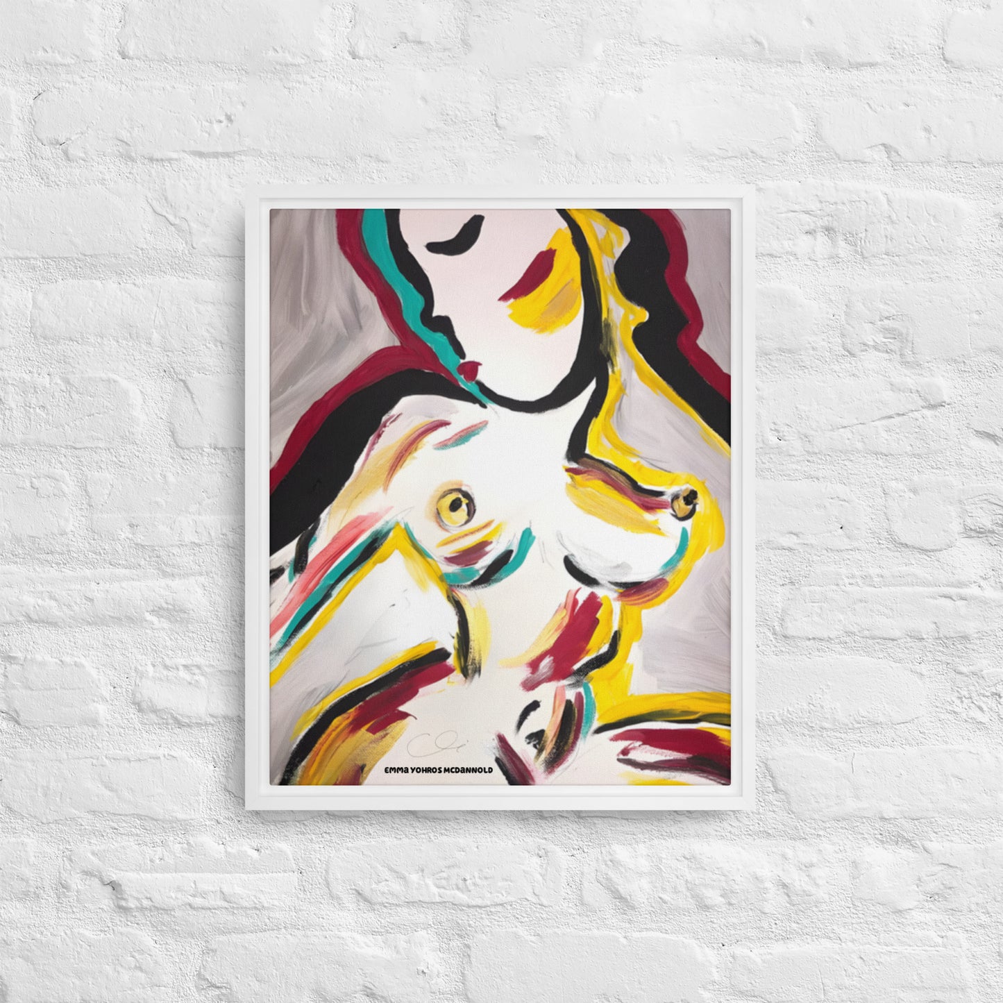 Love To See You In The Raw Framed canvas