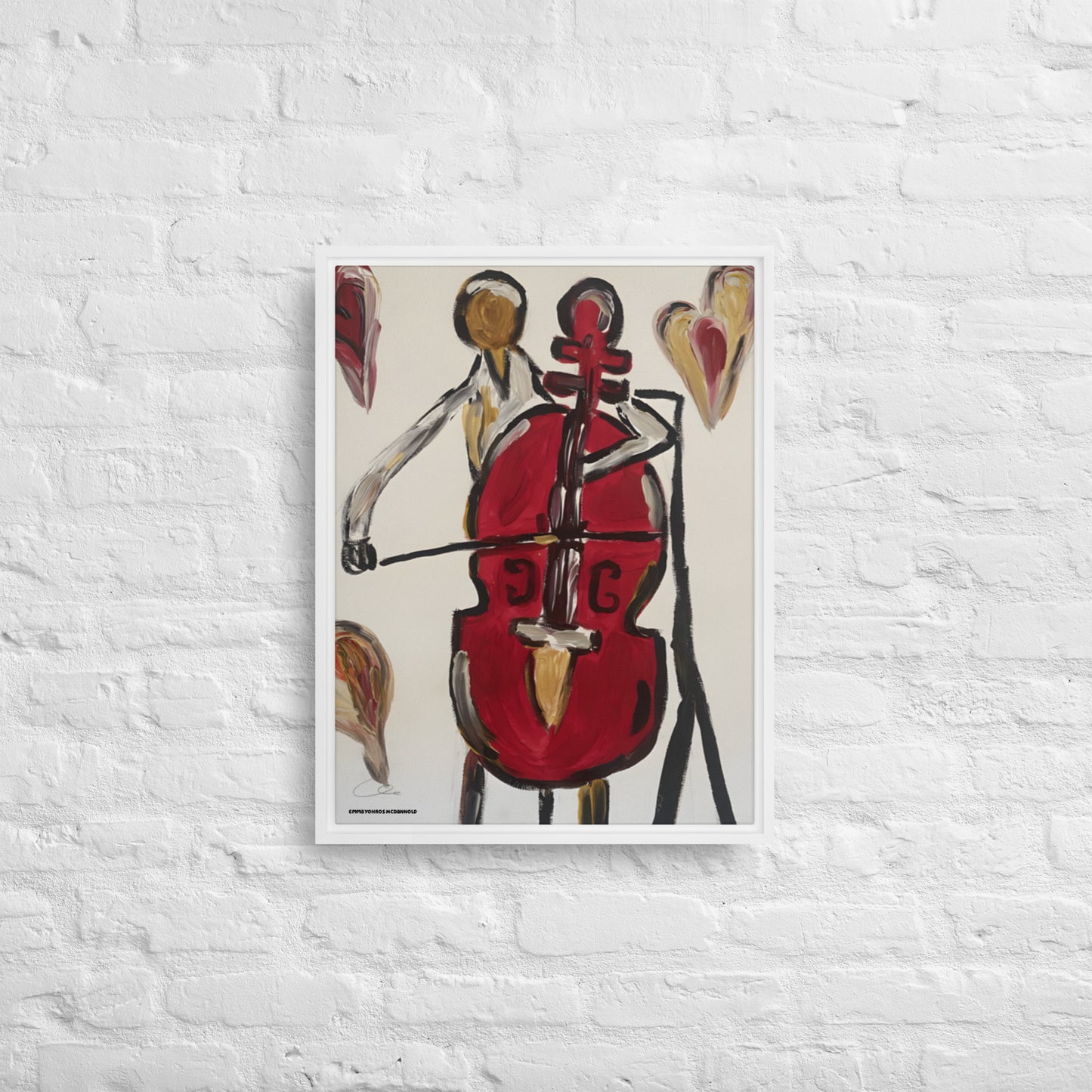 I Will Play You Framed canvas