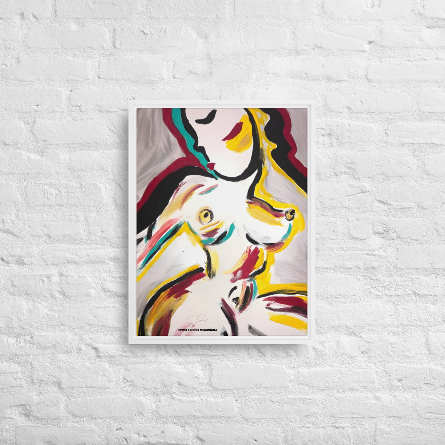 Love To See You In The Raw Framed canvas