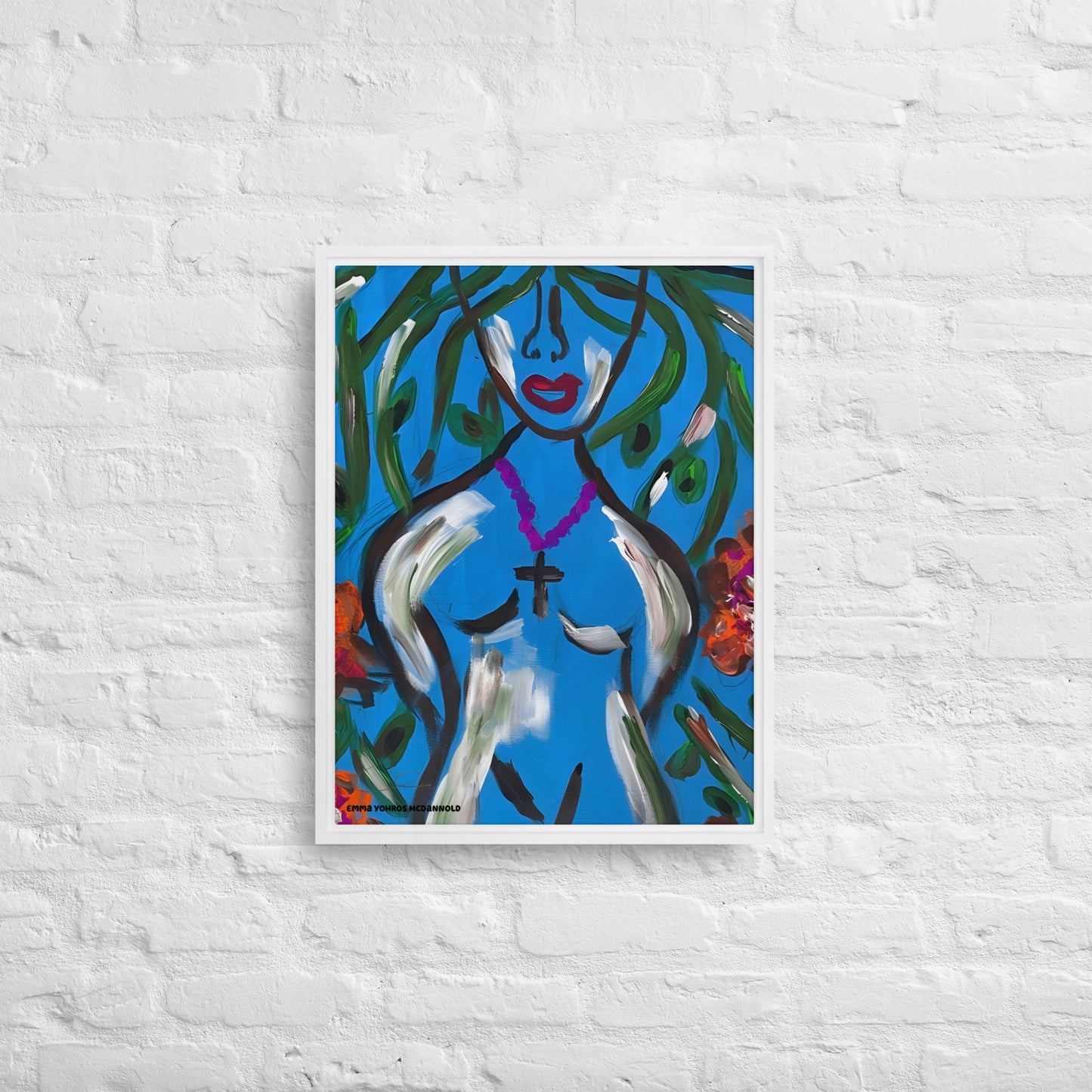 Me And God Framed canvas
