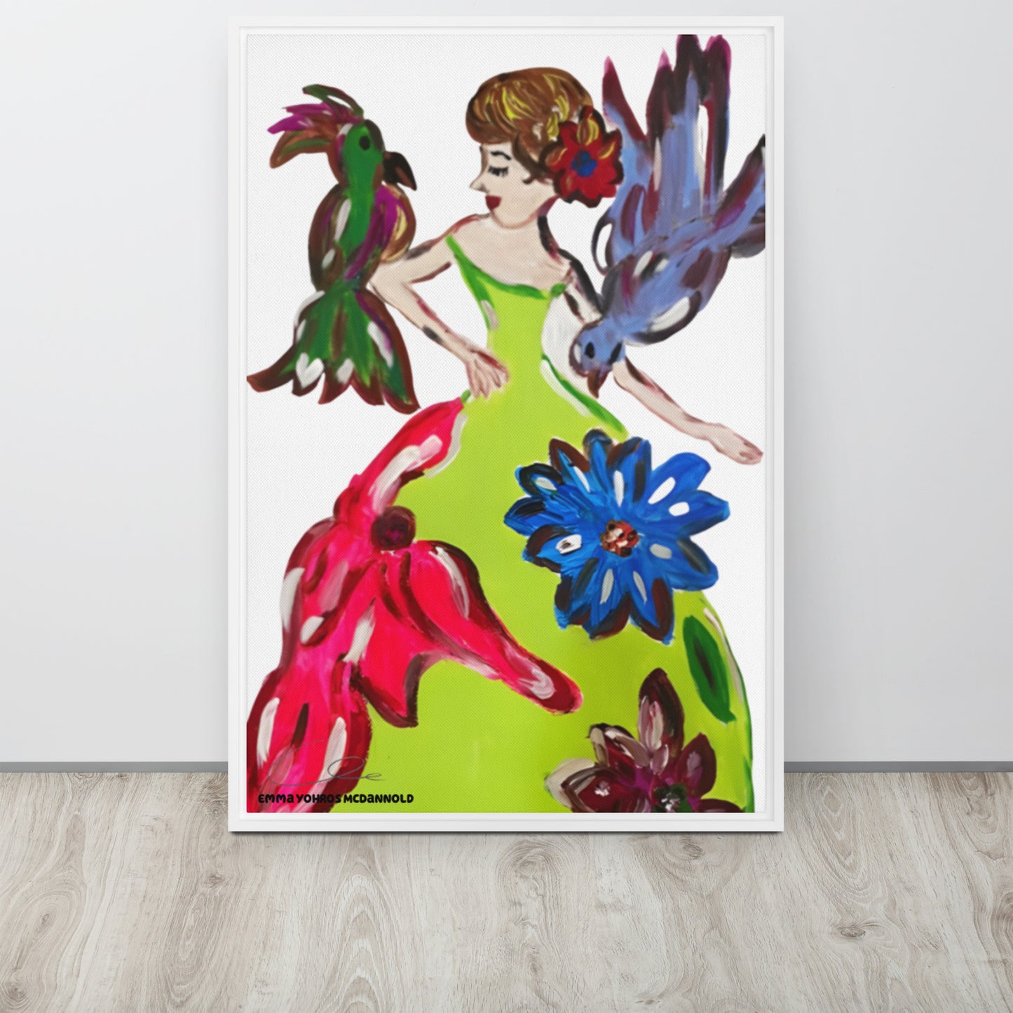 I'm Present Framed canvas