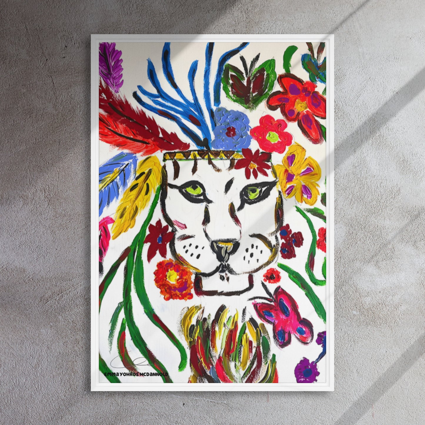 Magical Lion Framed canvas