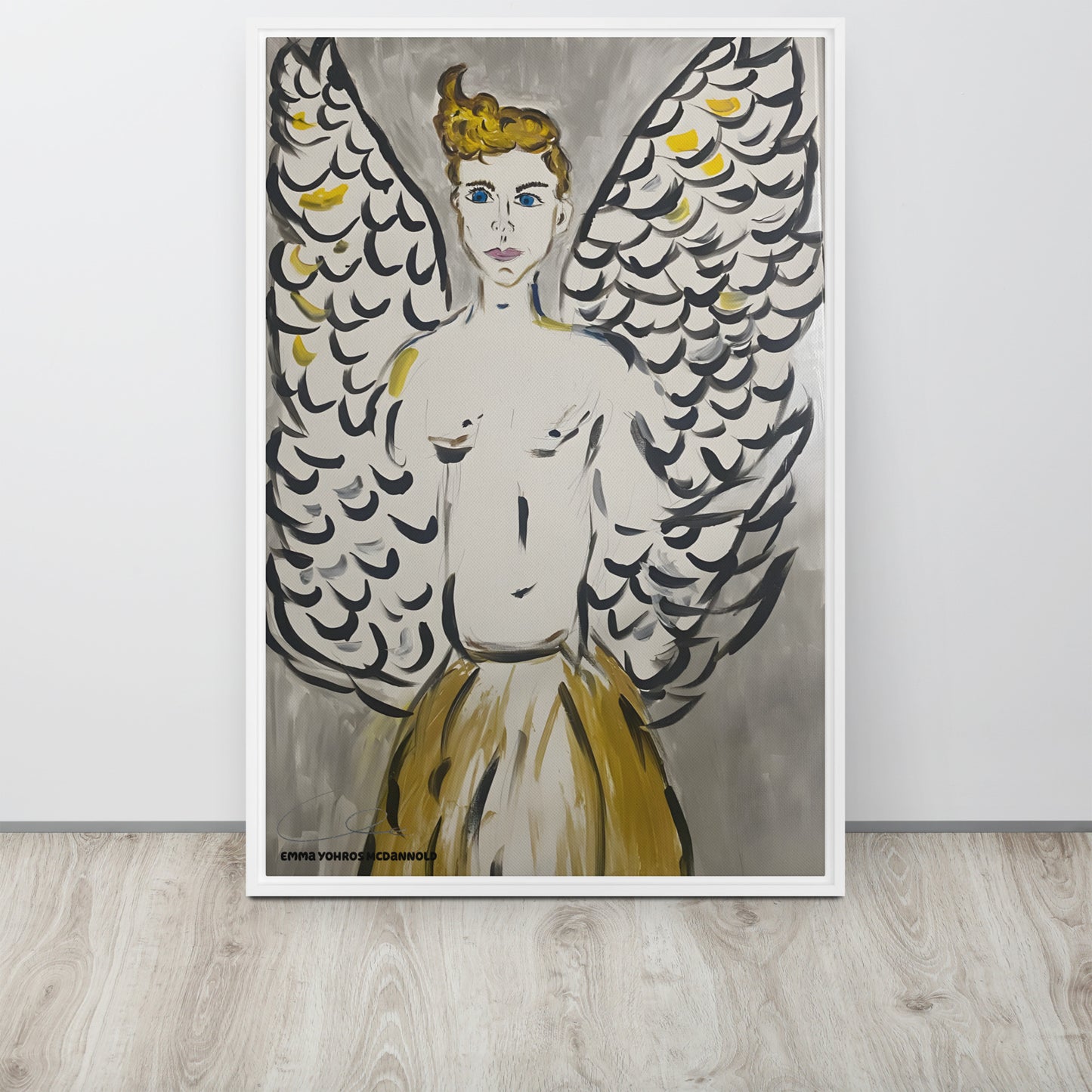 Fallen Feather Framed canvas